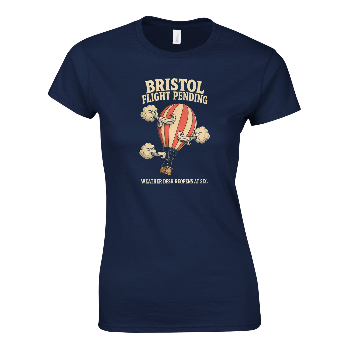Bristol Flight Pending – Weather Desk Women's T-shirt — product view 8