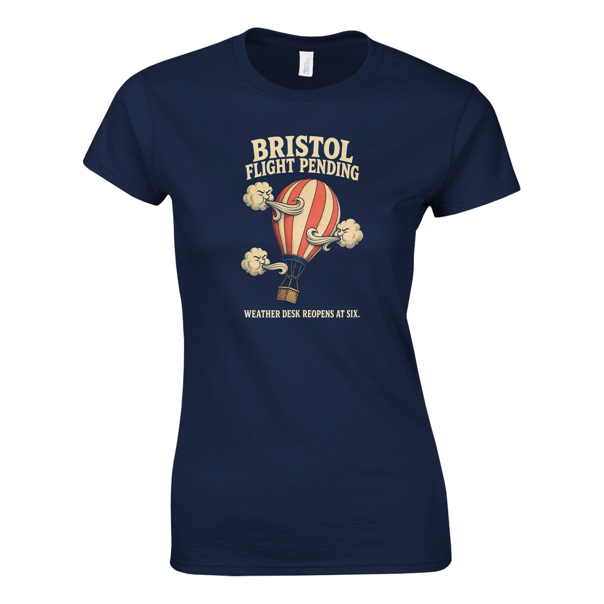 Bristol Flight Pending – Weather Desk Women's T-shirt — product view 8