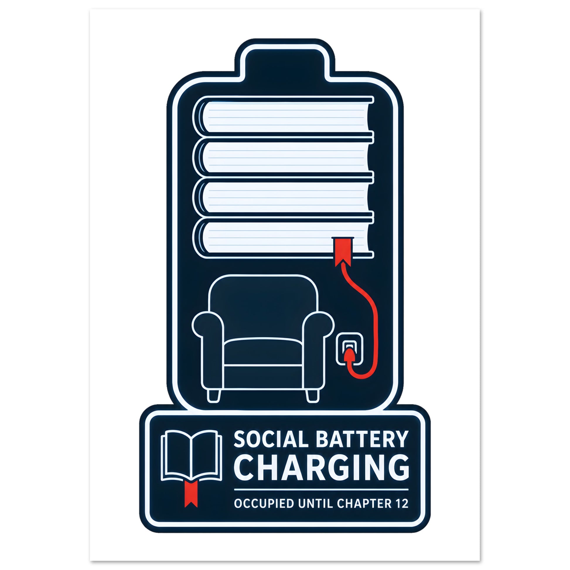 Social Battery Charging Poster — product view 2