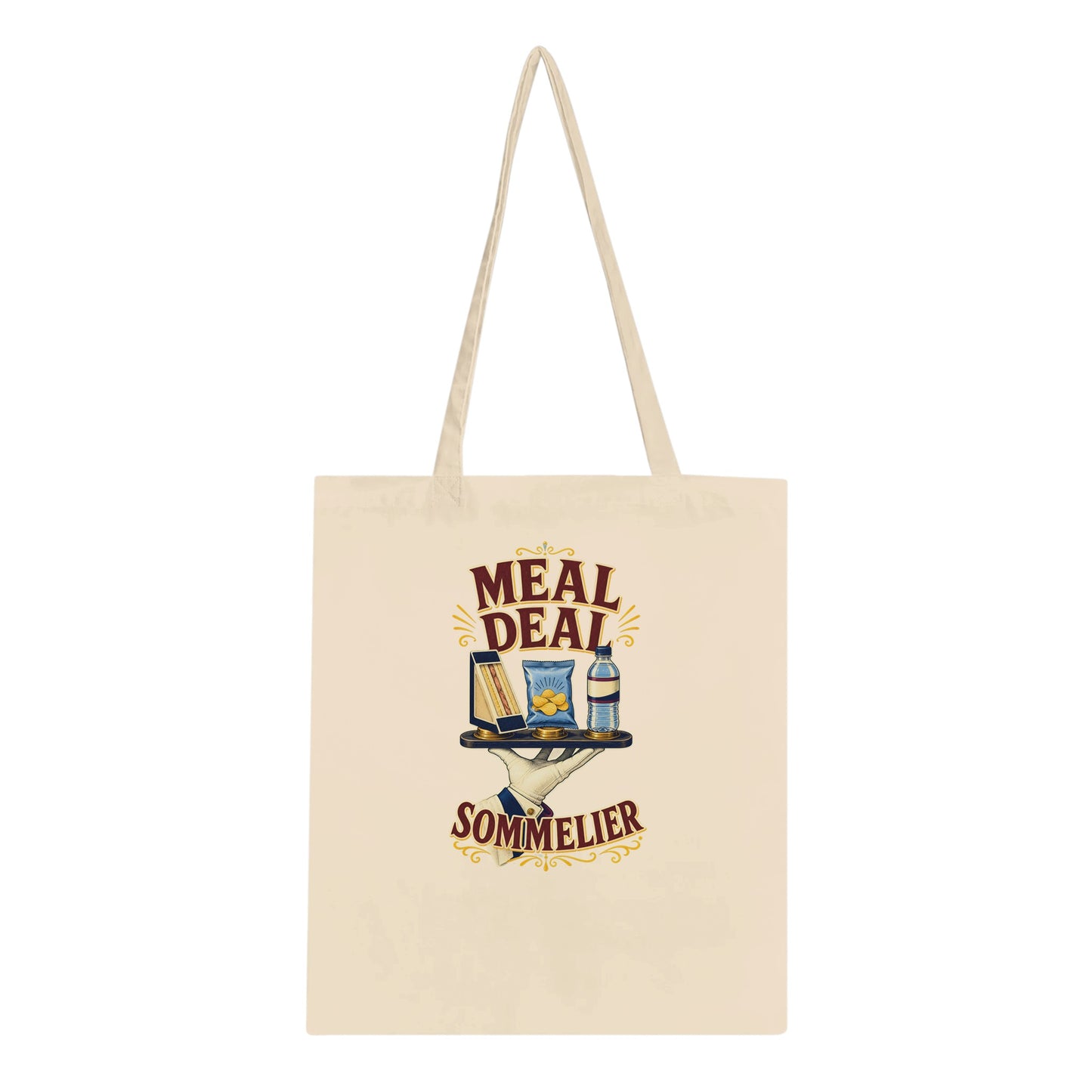 Meal Deal Sommelier British Lunch Design Tote Bag — product view 1