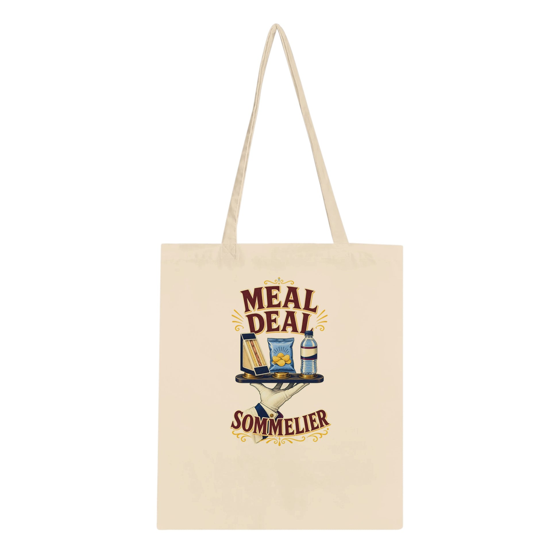 Meal Deal Sommelier British Lunch Design Tote Bag — product view 2
