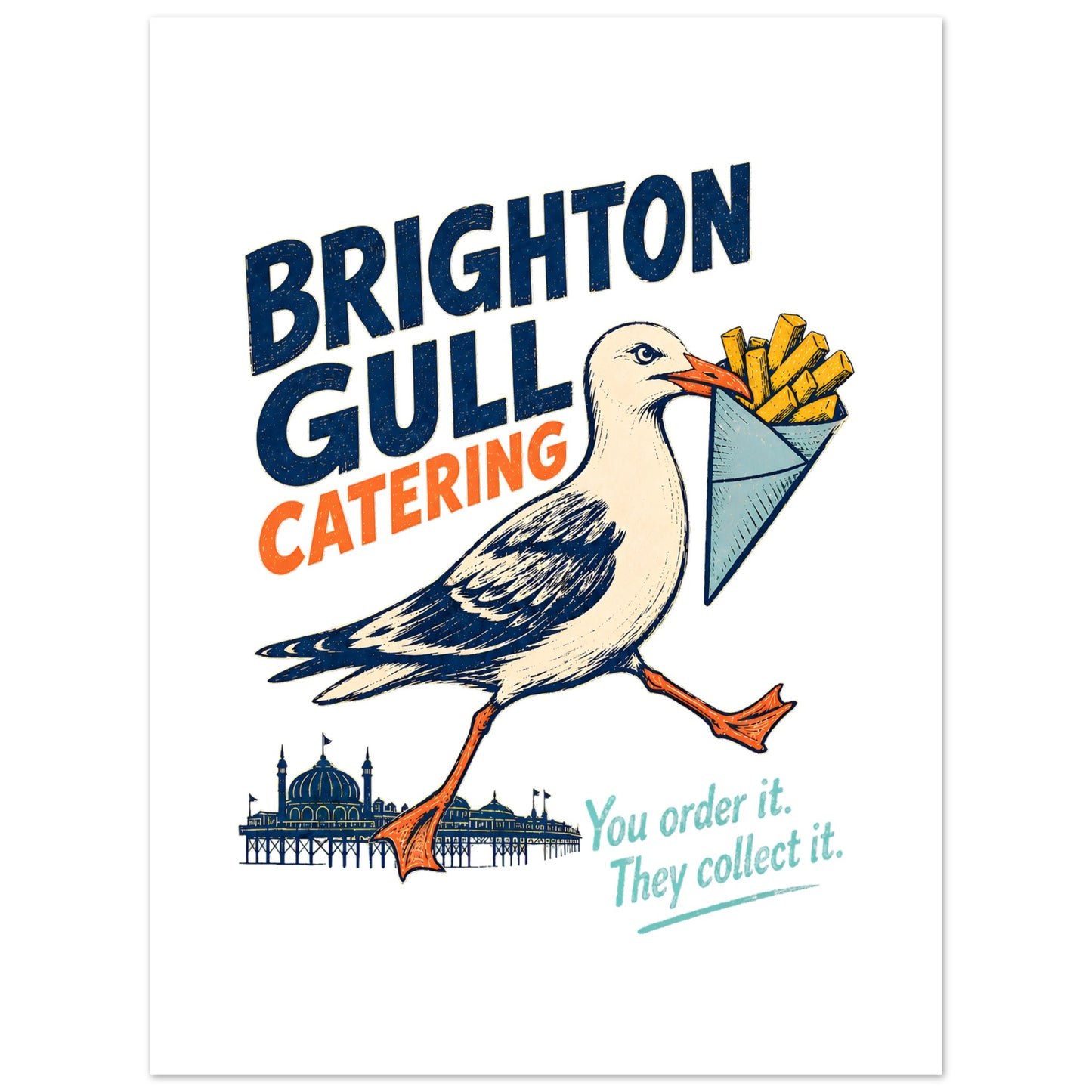 Brighton Gull Catering - You Order It, They Collect It Poster — product view 5