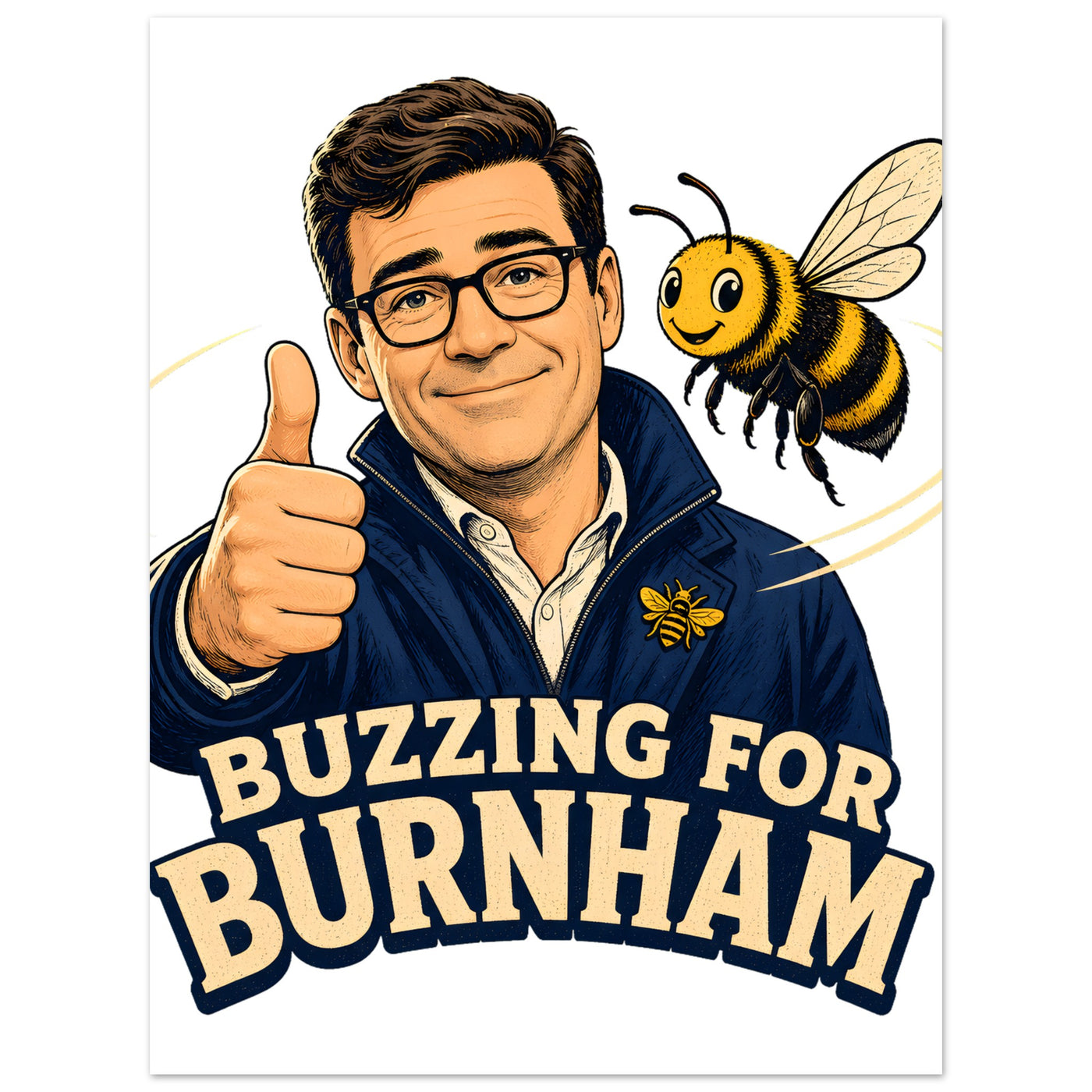 Buzzing for Burnham Aluminium Print