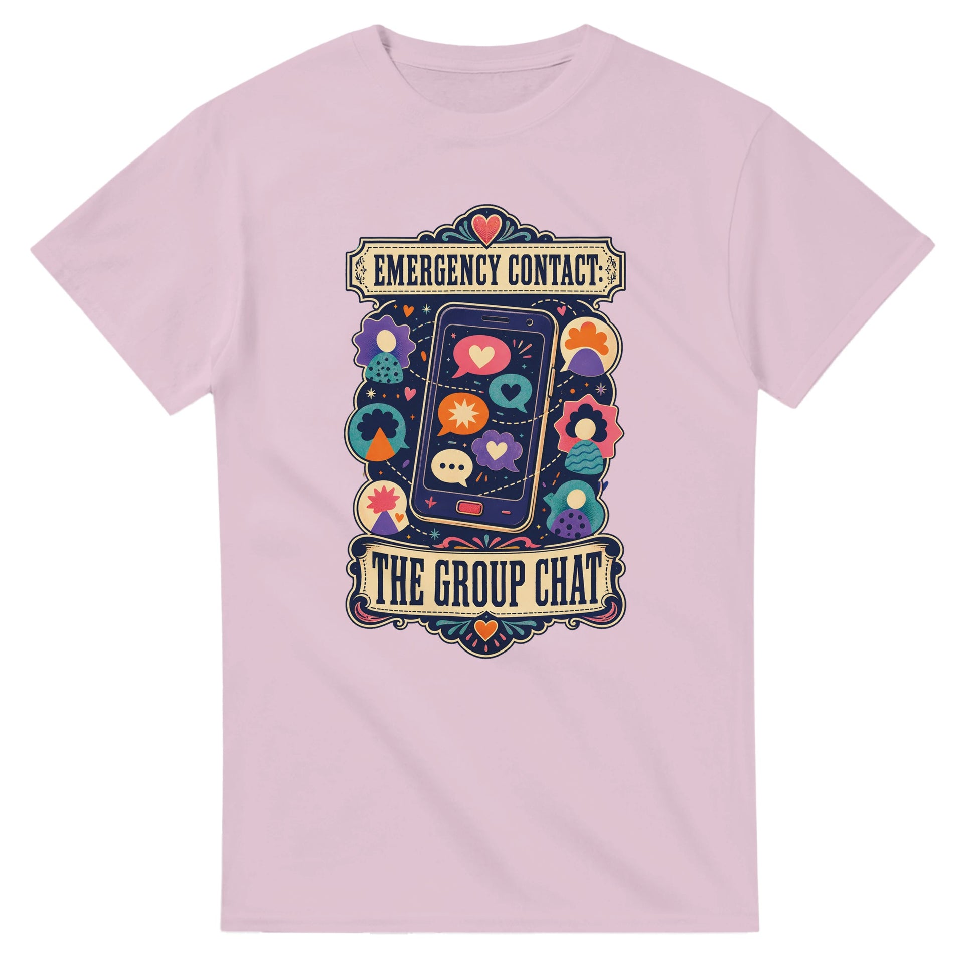 Emergency Contact — The Group Chat T-shirt — product view 4