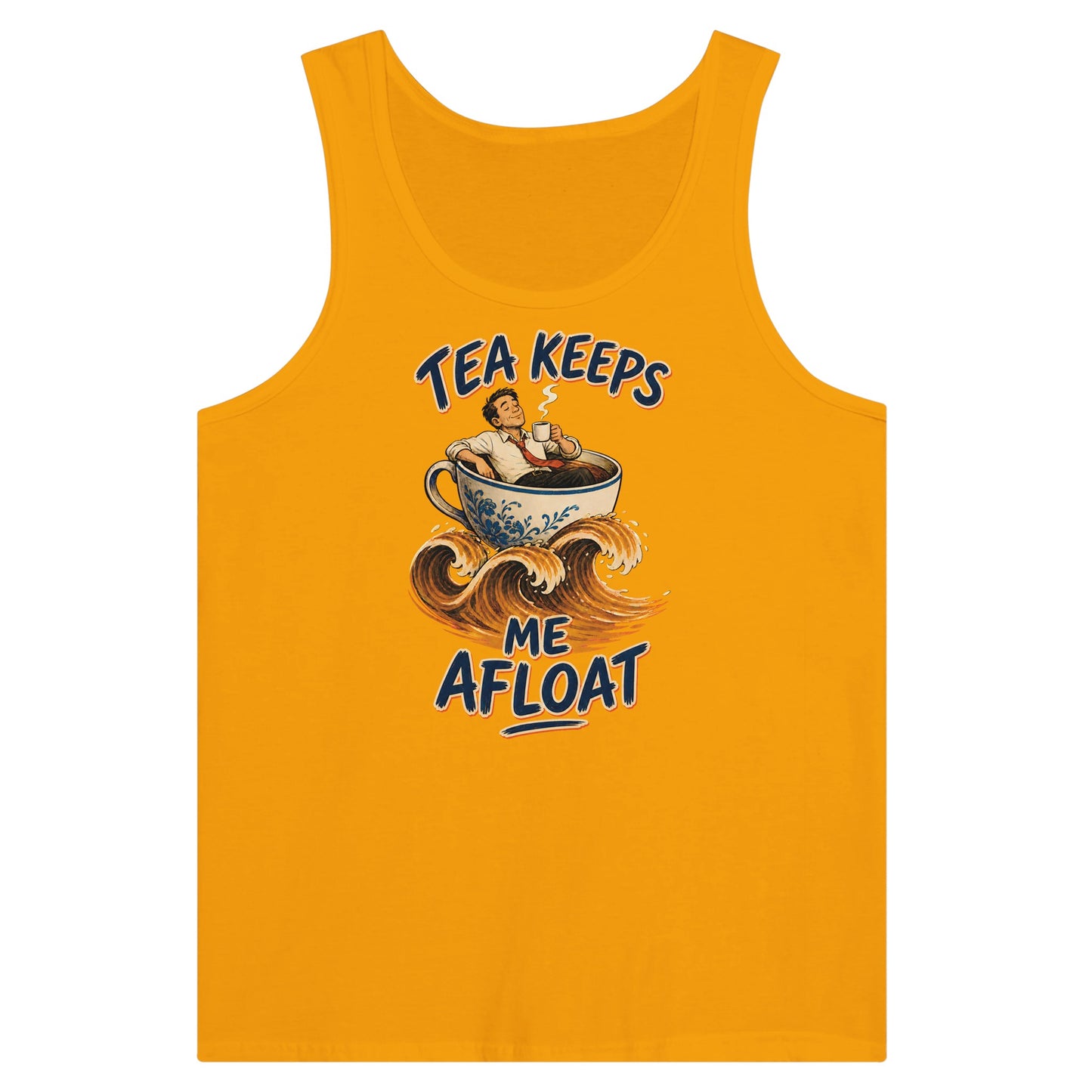 Tea Keeps Me Afloat Premium Unisex Tank Top — product view 11