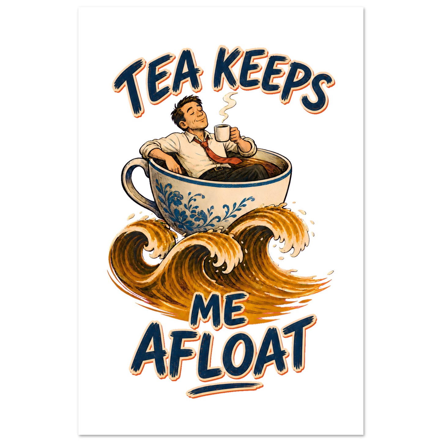Tea Keeps Me Afloat Poster — product view 6
