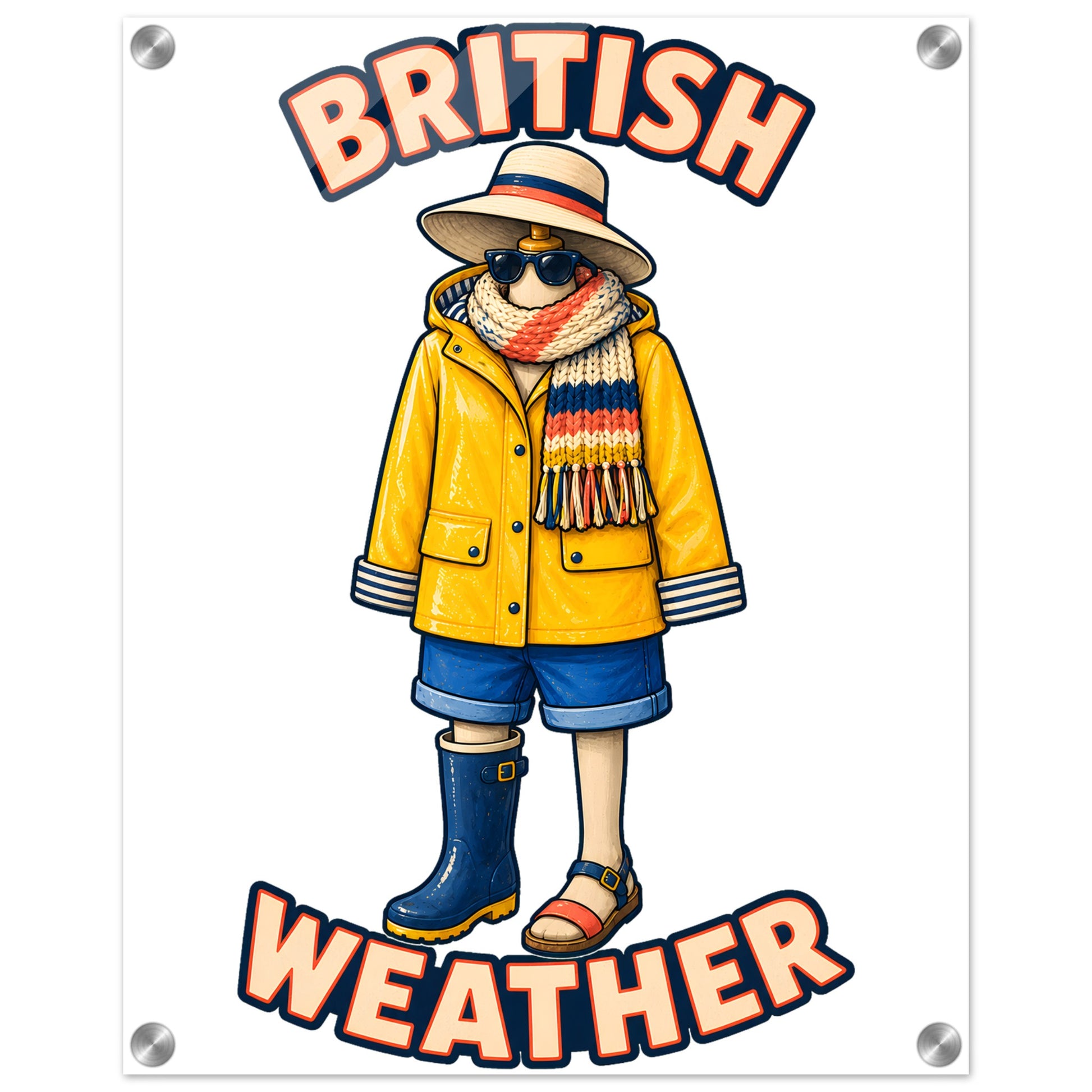 British Weather All-Weather Outfit Acrylic Print — product view 2
