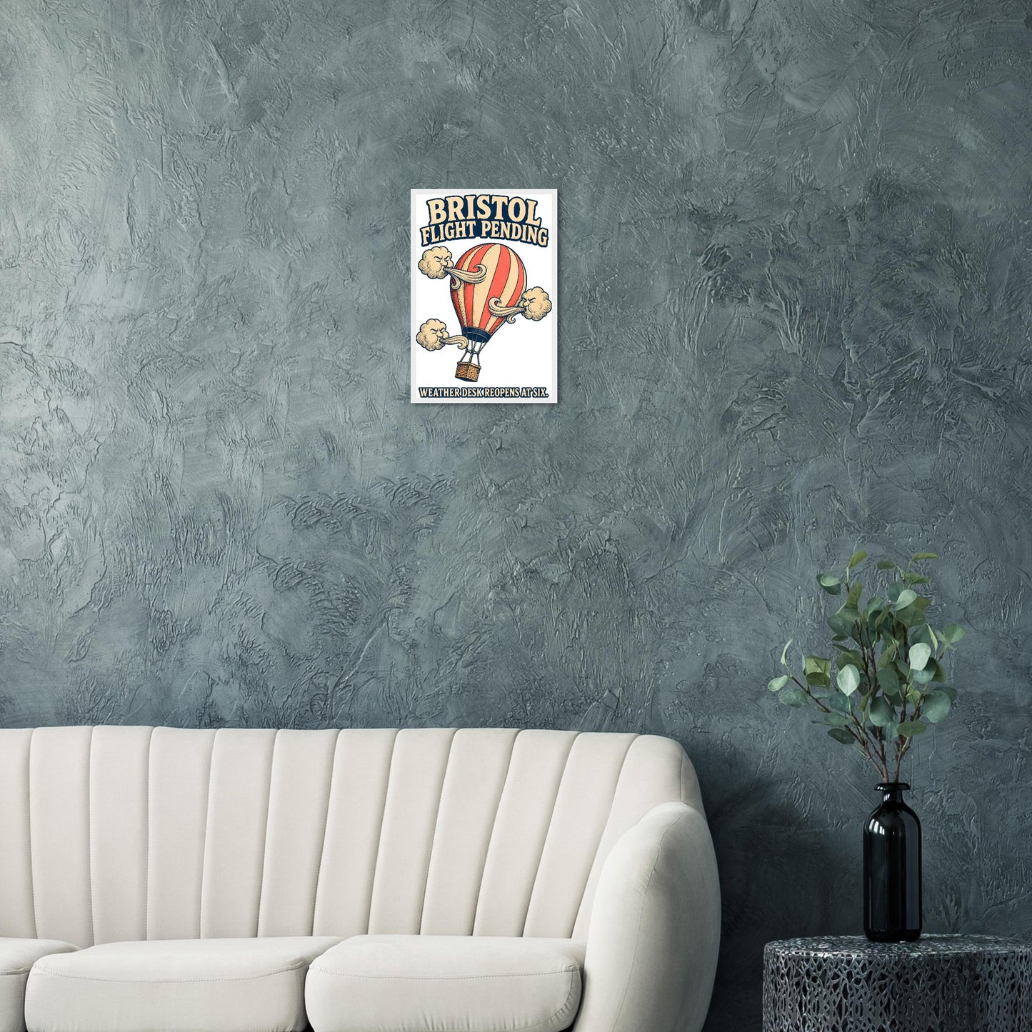 Bristol Flight Pending – Weather Desk Framed Wall Art — product view 12