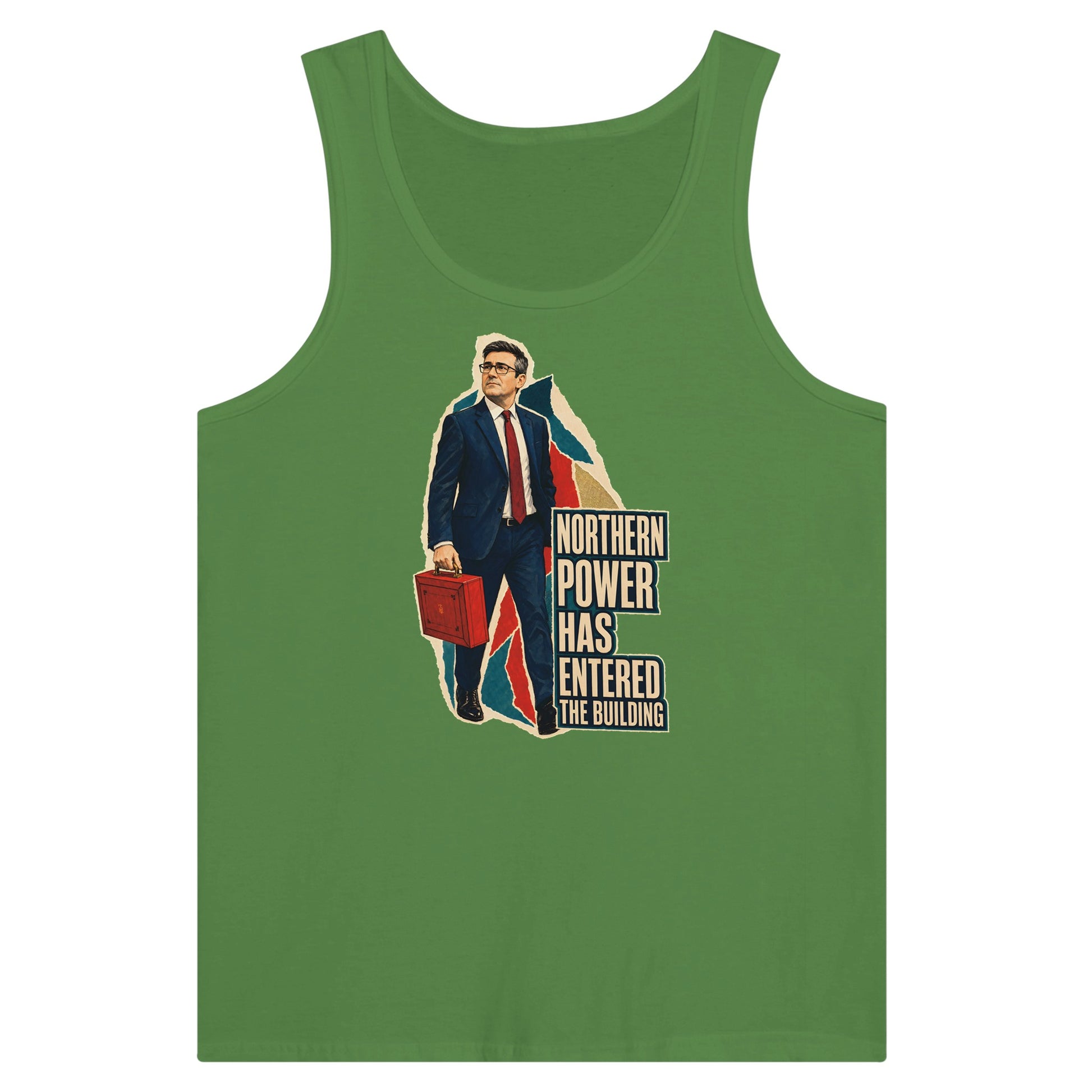 Northern Power Has Entered the Building Tote Bag Premium Unisex Tank Top — product view 13
