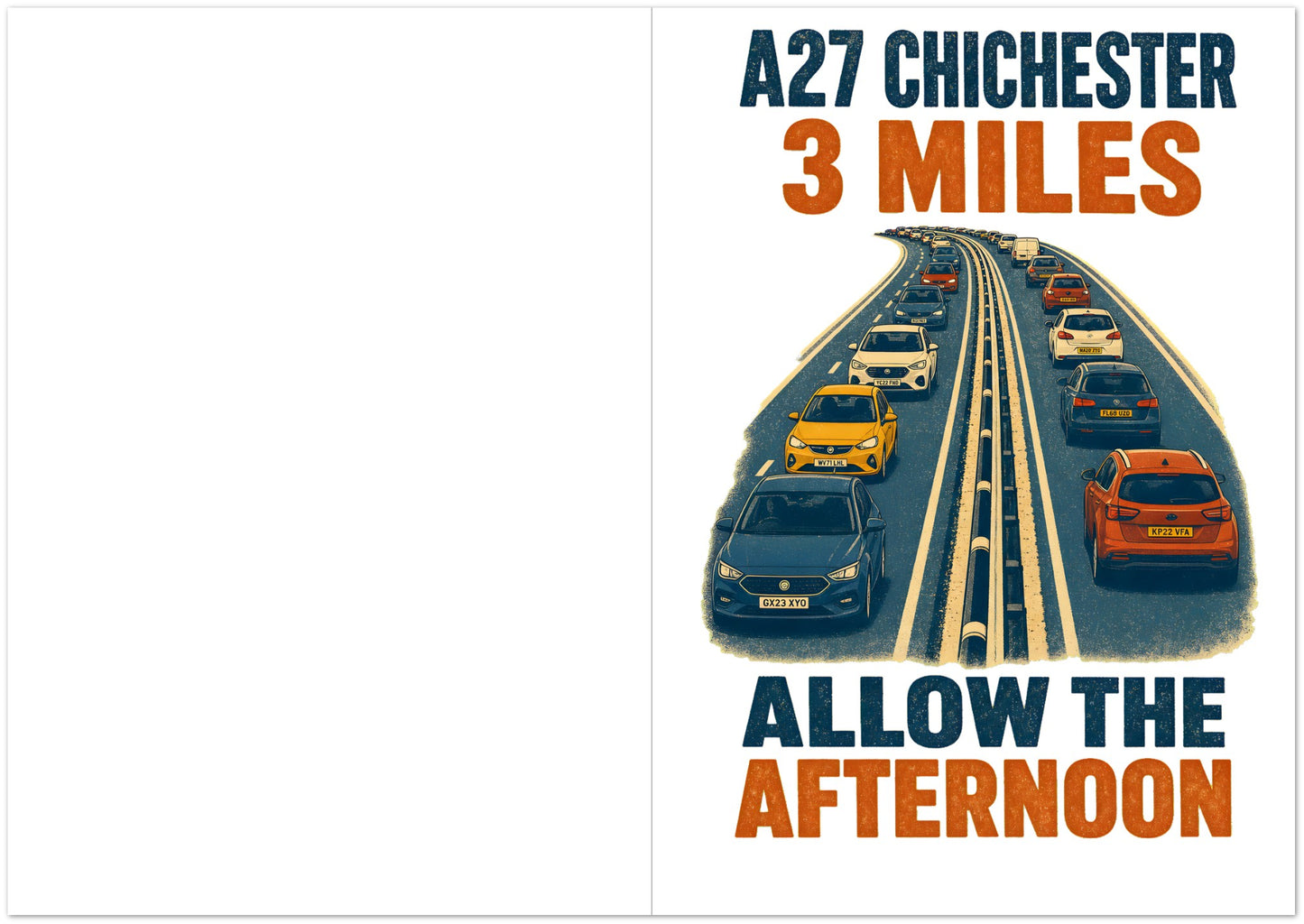 A27 Chichester – 3 Miles, Allow the Afternoon Greeting Card Pack — product view 5
