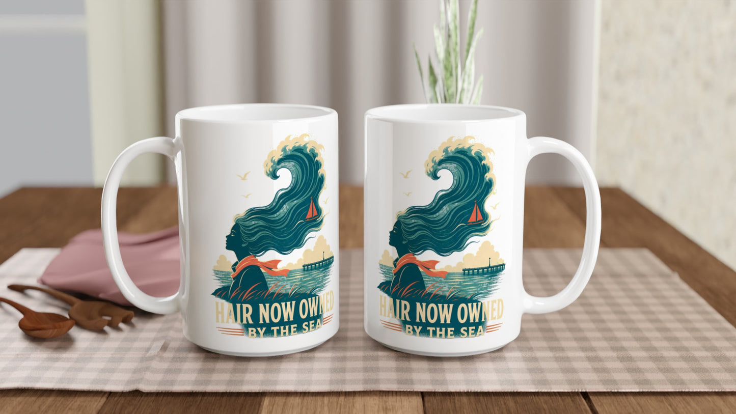 Hair Now Owned by the Sea Large Mug — product view 5