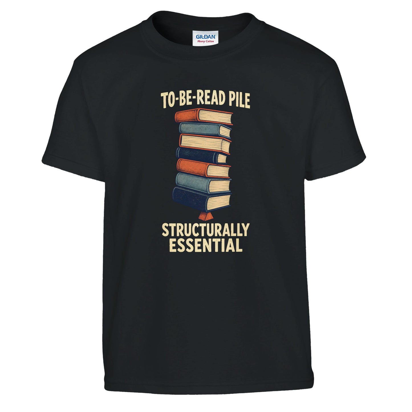 To-Be-Read Pile: Structurally Essential Book Graphic Kids' T-shirt — product view 2
