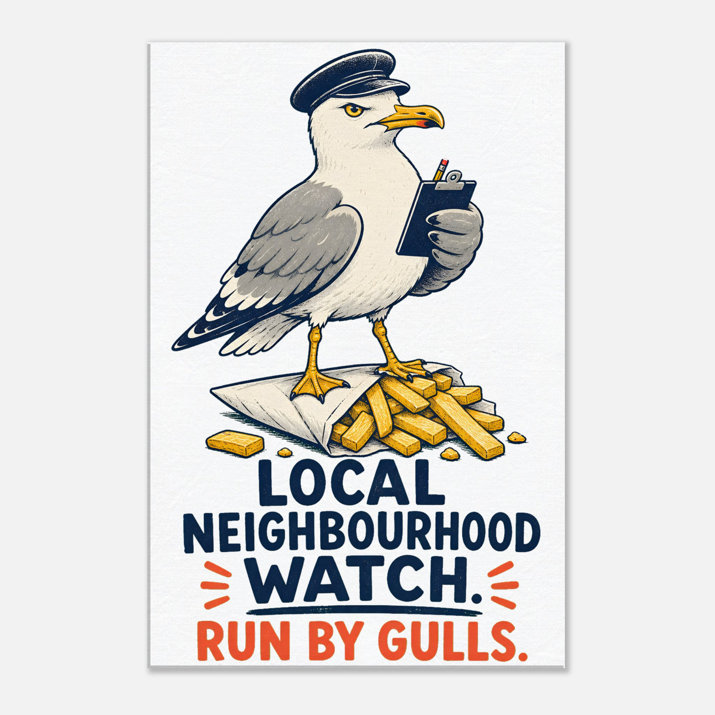 Local Neighbourhood Watch: Run by Gulls Canvas