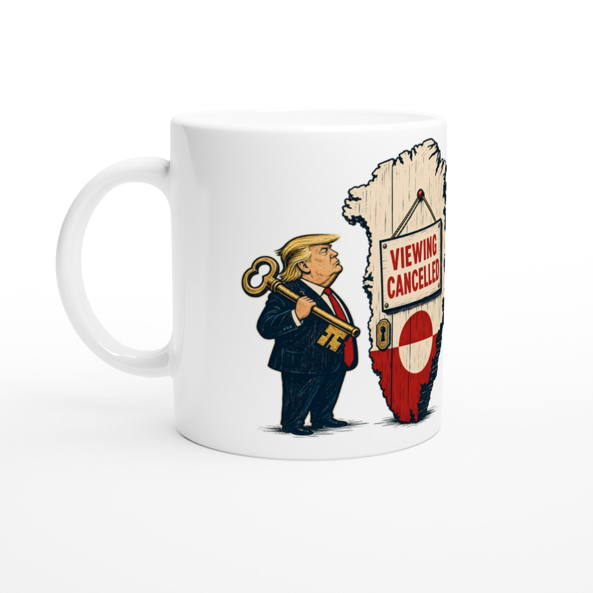 Viewing Cancelled — Greenland Political Satire Mug — product view 1