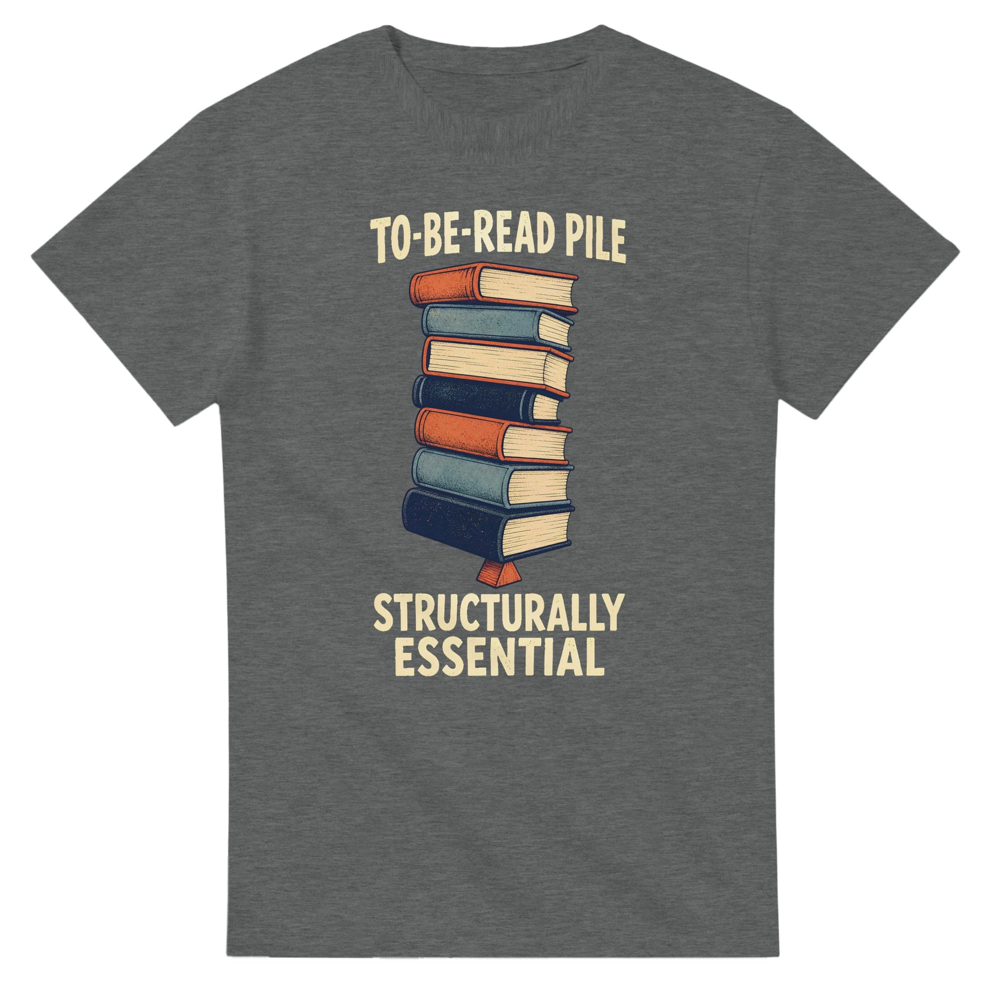 To-Be-Read Pile: Structurally Essential Book Graphic T-shirt — product view 3