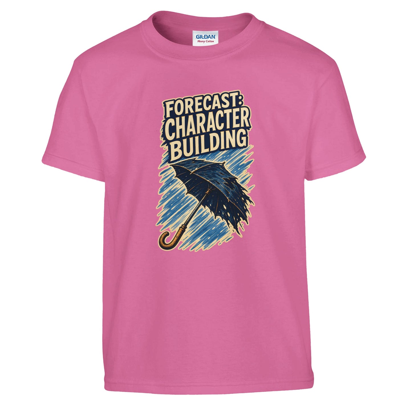 Forecast: Character Building – British Weather Kids' T-shirt — product view 10