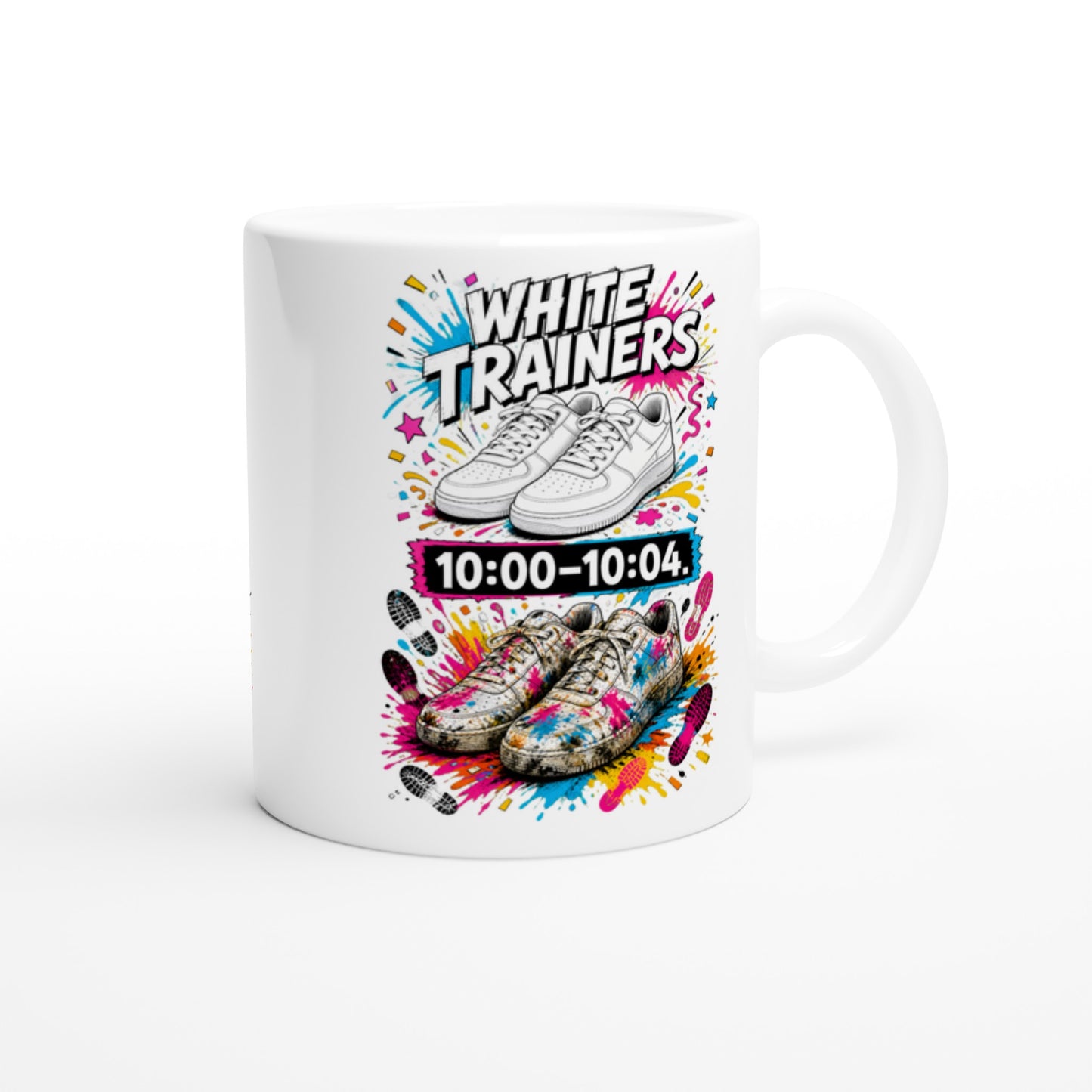 White Trainers: 10:00–10:04 Mug — product view 3