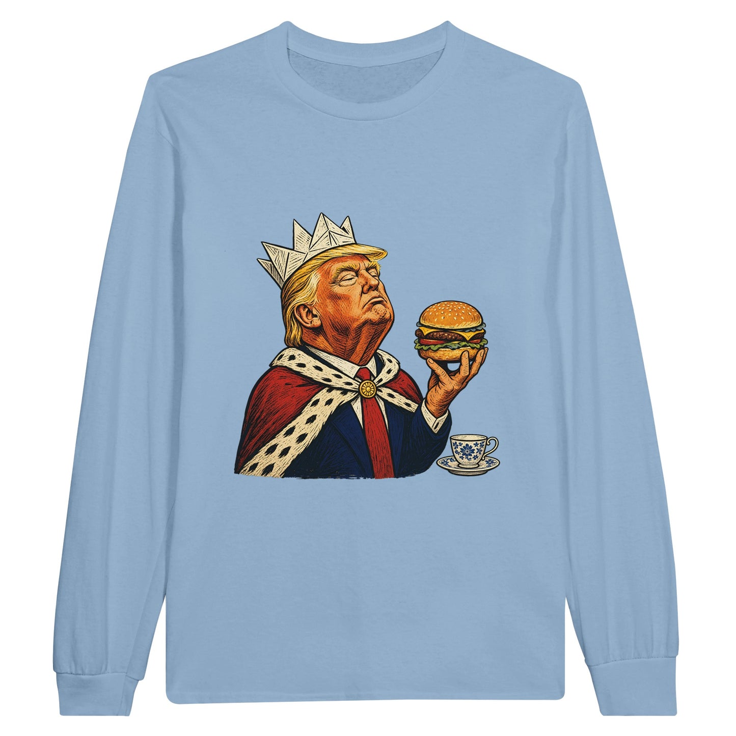 The Very Temporary Monarch — Trump Satire Long-Sleeve T-shirt — product view 8