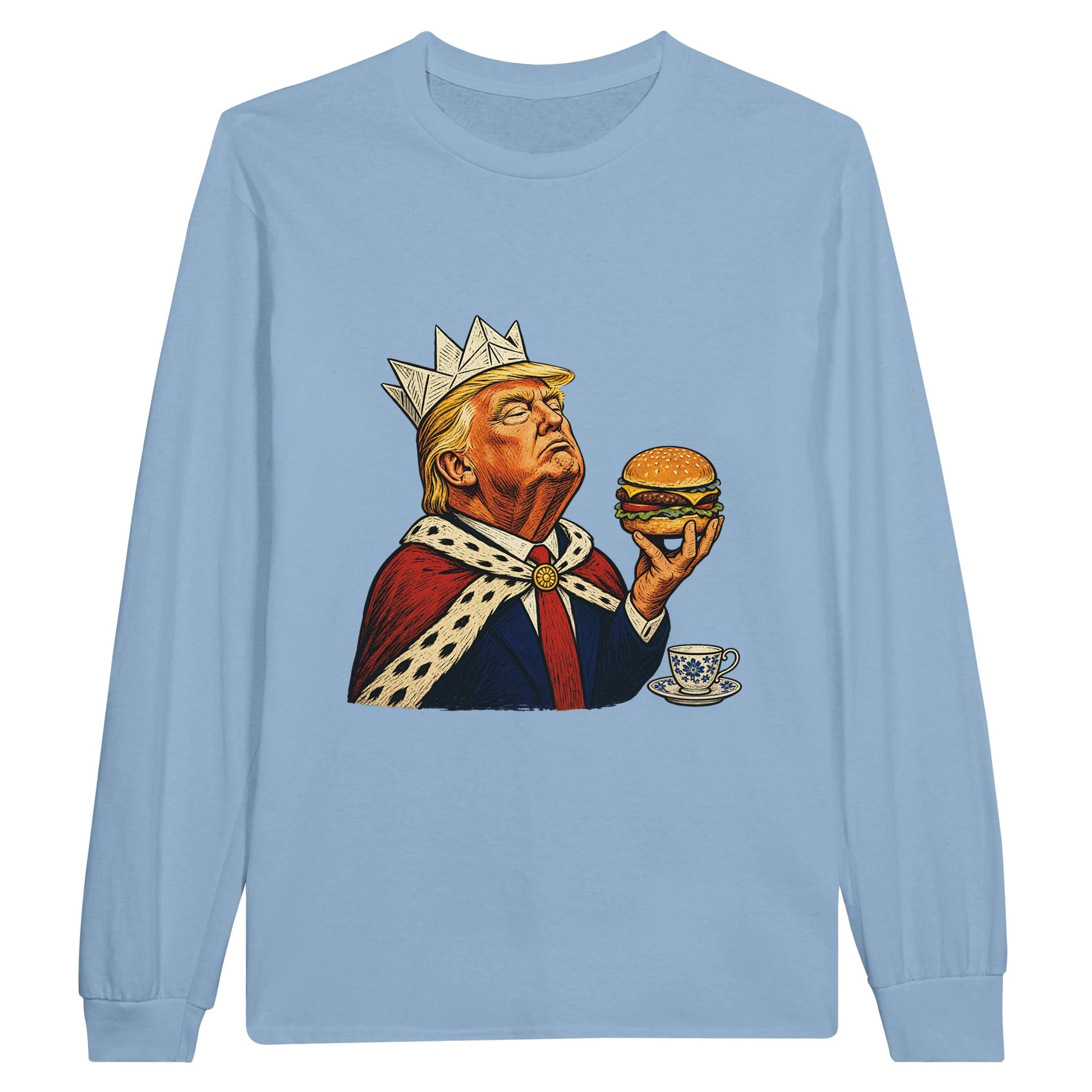 The Very Temporary Monarch — Trump Satire Long-Sleeve T-shirt — product view 8