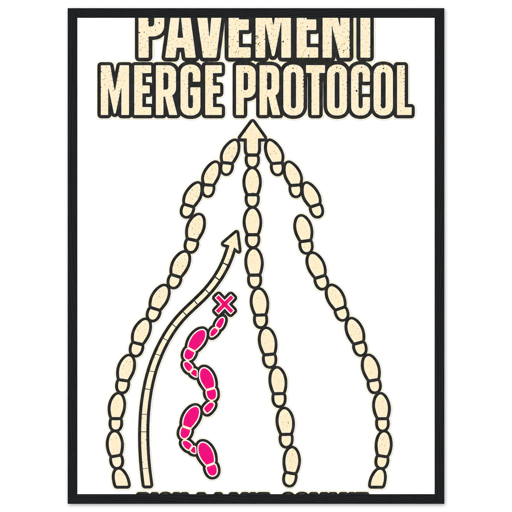 Pavement Merge Protocol — Pick a Lane Framed Wall Art — product view 4