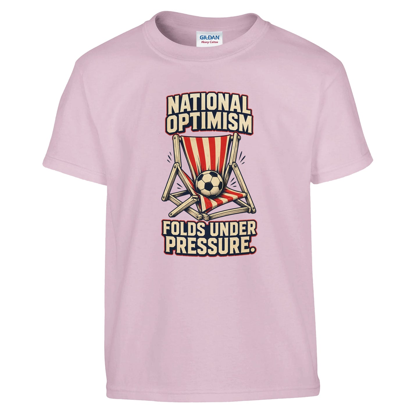 National Optimism Folds Under Pressure Football Kids' T-shirt — product view 9