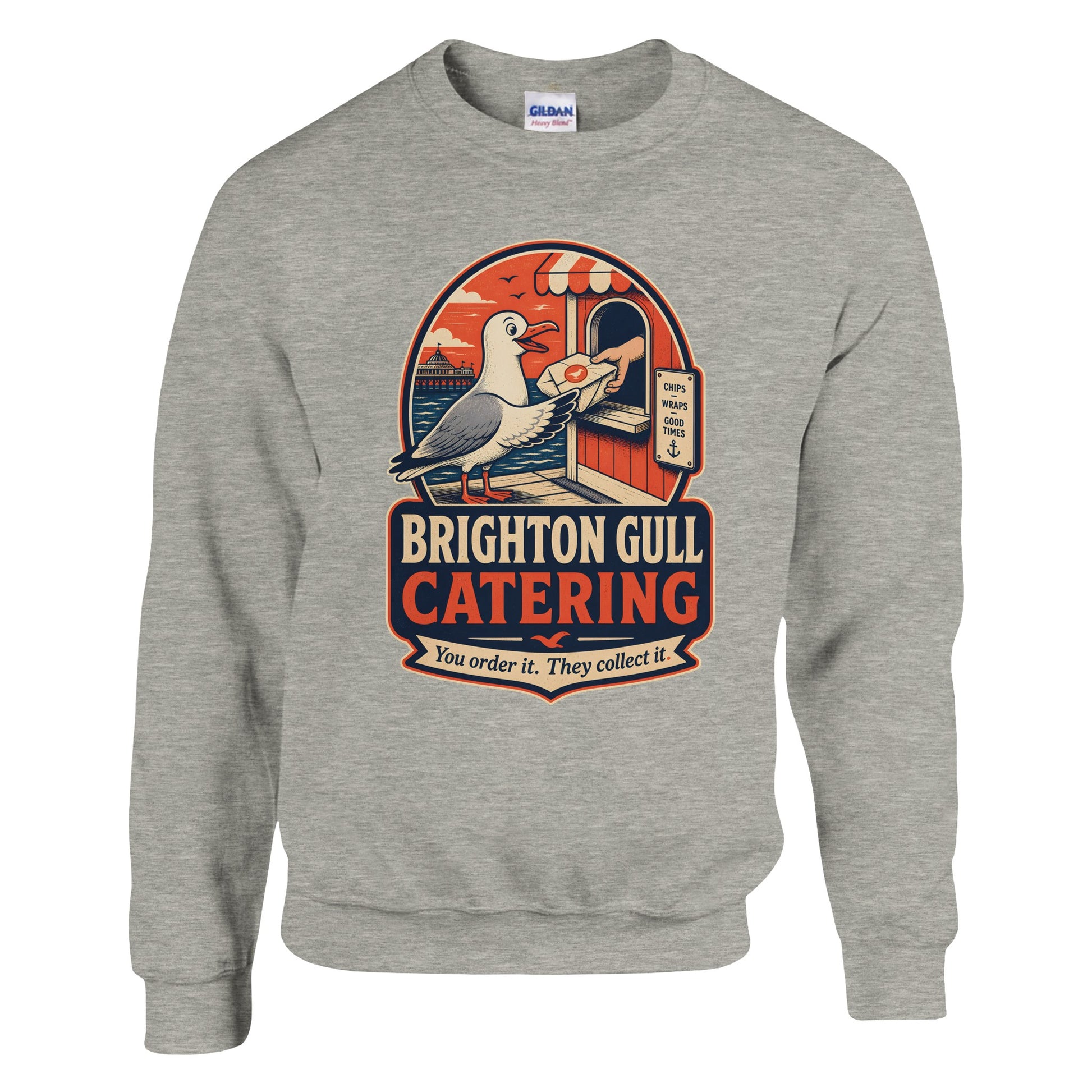 Brighton Gull Catering — Illustrated Sweatshirt — product view 17