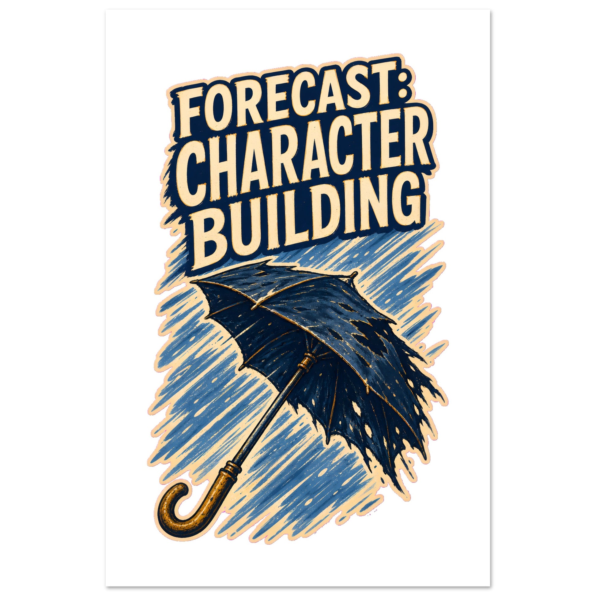 Forecast: Character Building – British Weather Poster — product view 6
