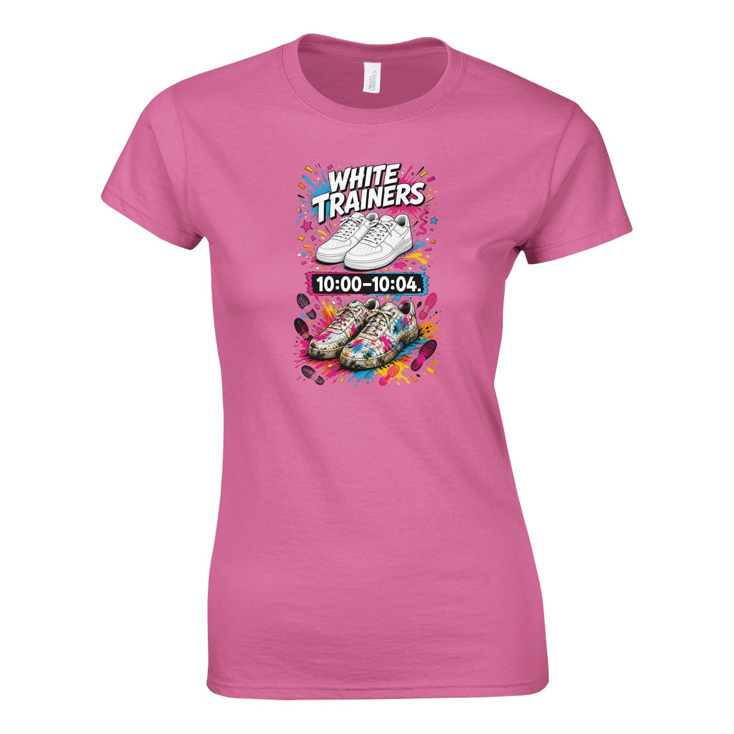 White Trainers: 10:00–10:04 Women's T-shirt — product view 3