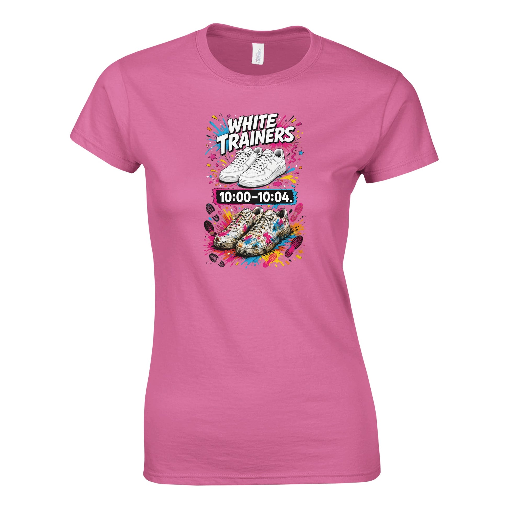 White Trainers: 10:00–10:04 Women's T-shirt — product view 3