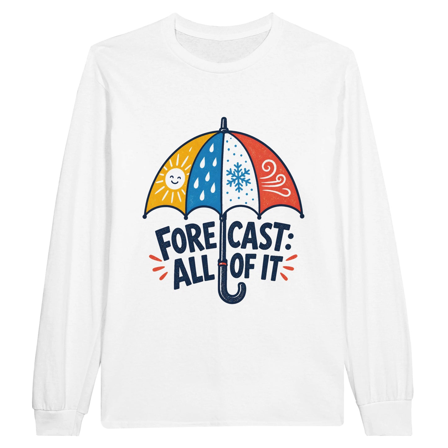 Forecast: All of It British Weather Graphic Long-Sleeve T-shirt — product view 1