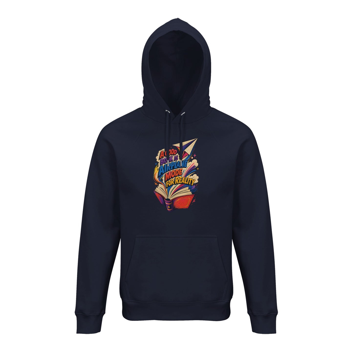 A Good Book Is Airplane Mode for Reality Hoodie — product view 5