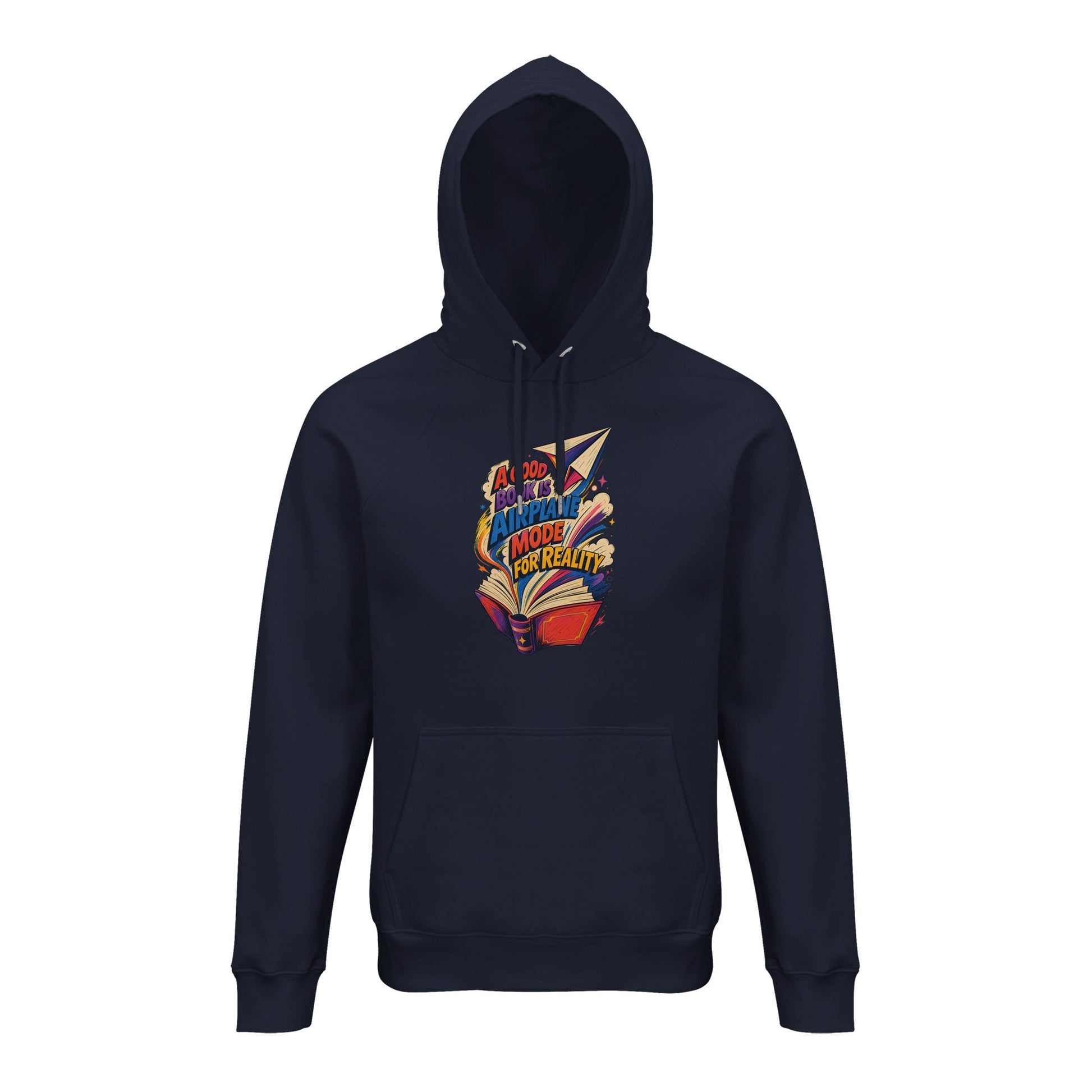 A Good Book Is Airplane Mode for Reality Hoodie — product view 5