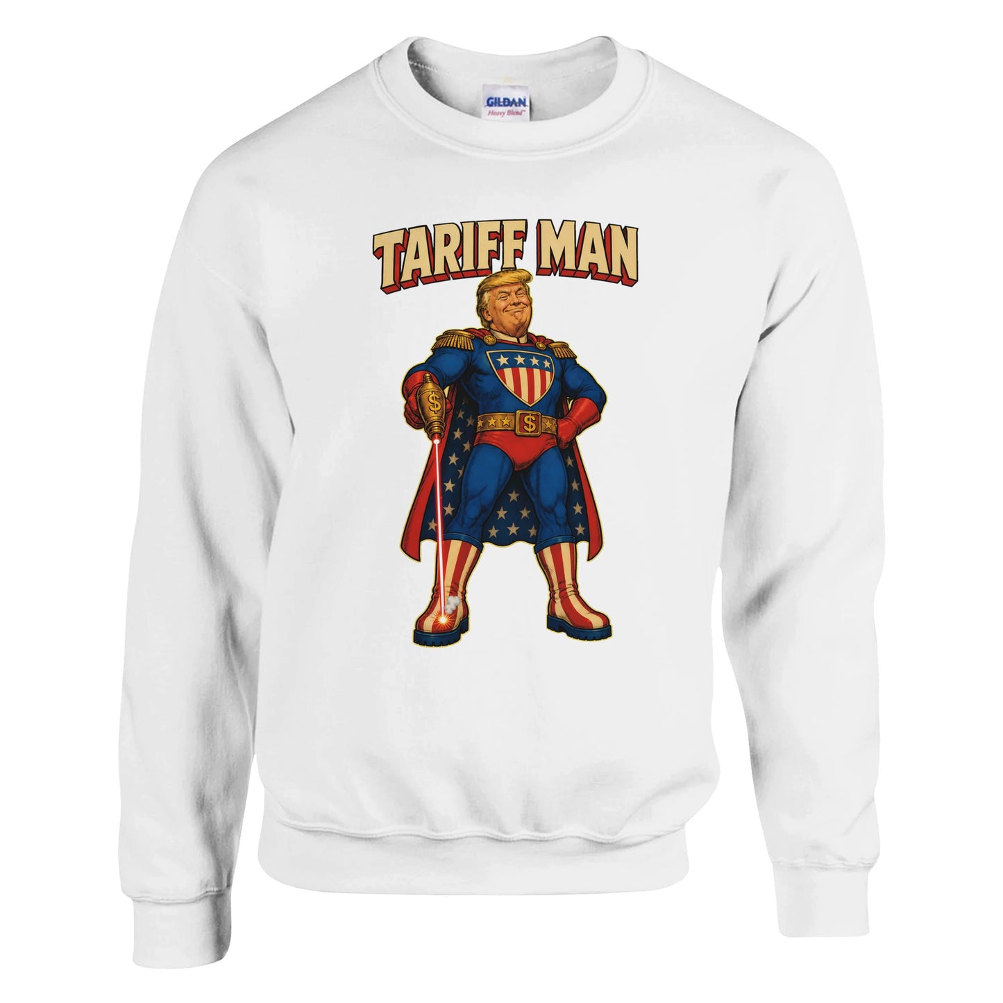 Tariff Man – Self-Shot Satire Sweatshirt — product view 1