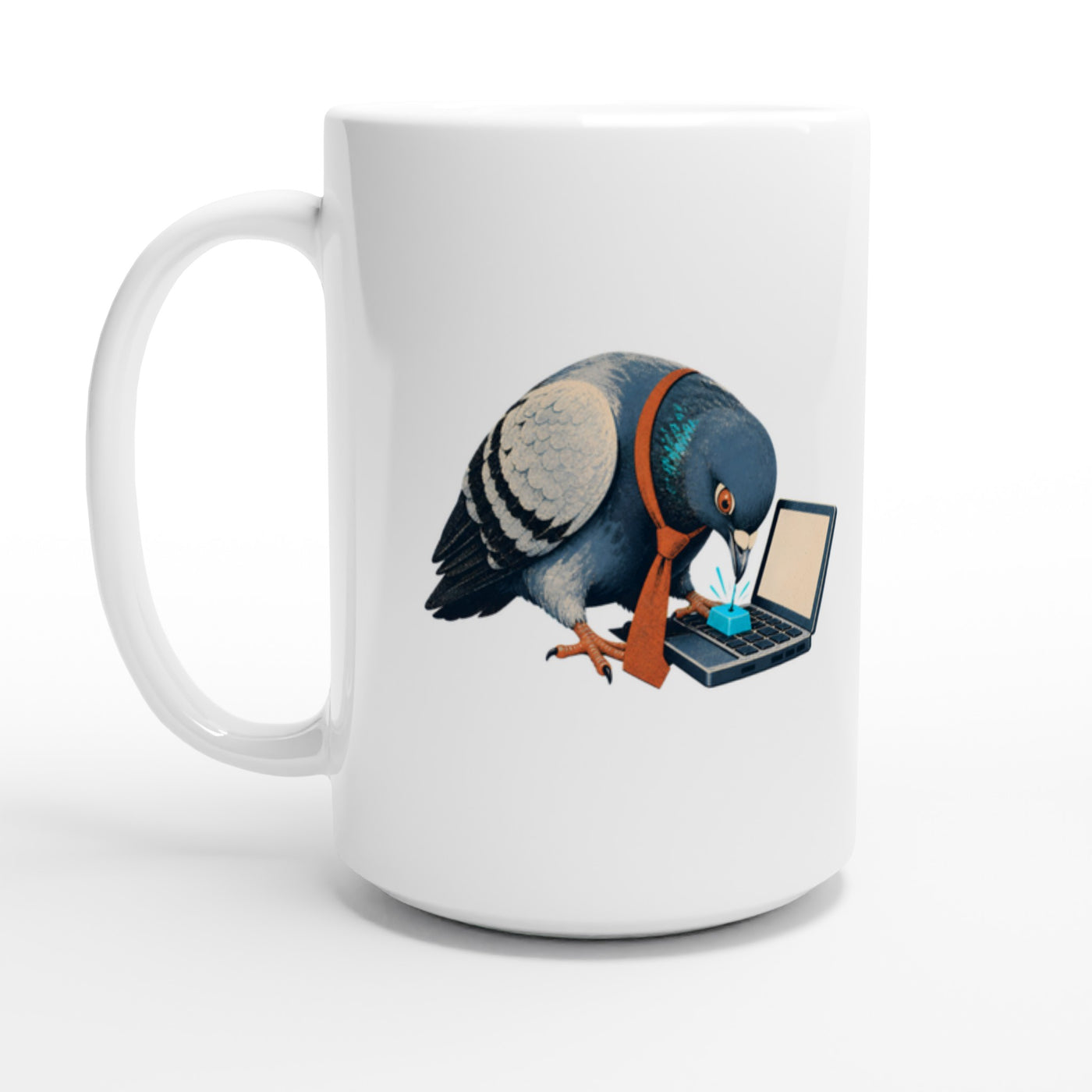 Pigeon Hits Send Large Mug