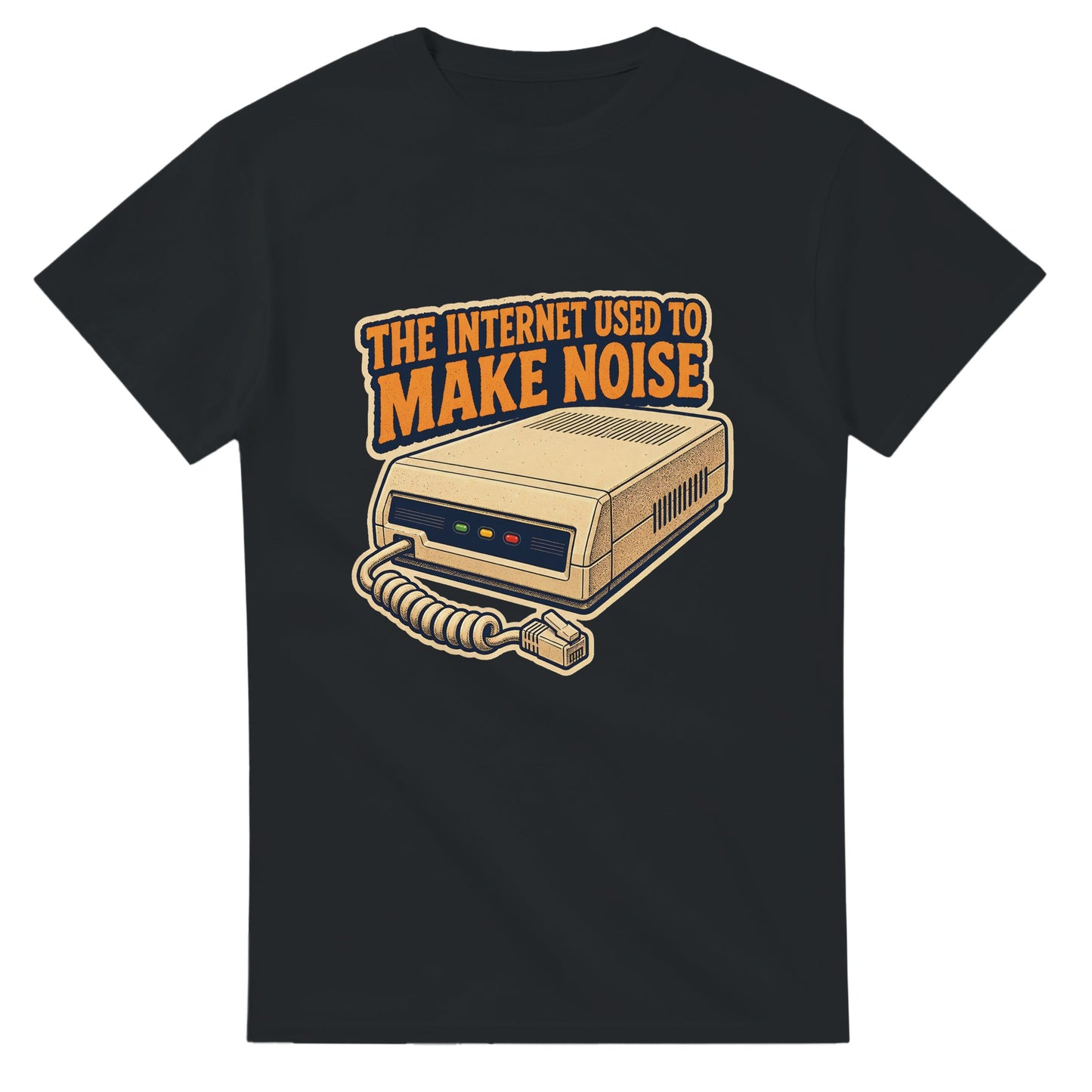 The Internet Used to Make Noise Retro Tech Graphic T-shirt — product view 10