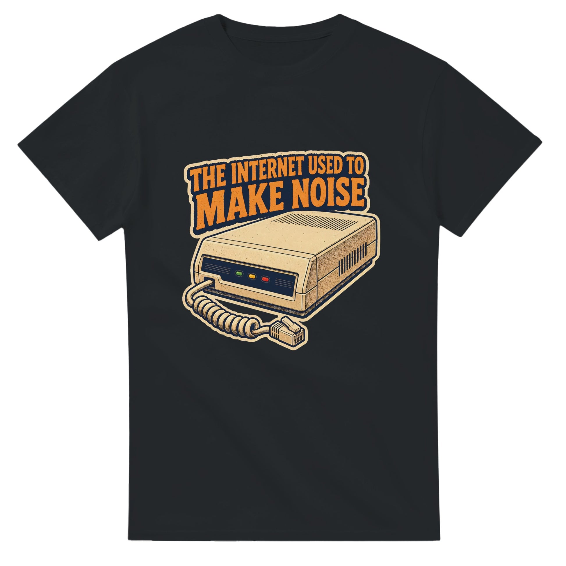 The Internet Used to Make Noise Retro Tech Graphic T-shirt — product view 10