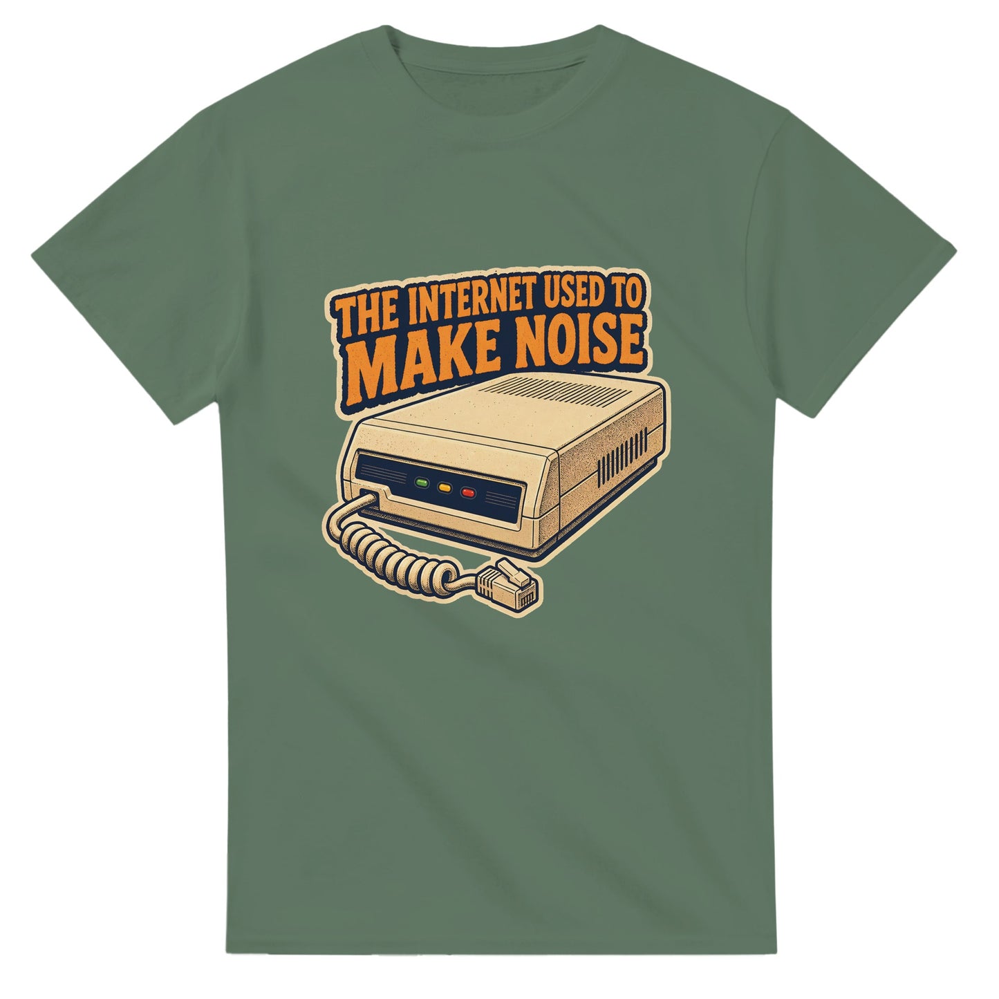 The Internet Used to Make Noise Retro Tech Graphic T-shirt — product view 13