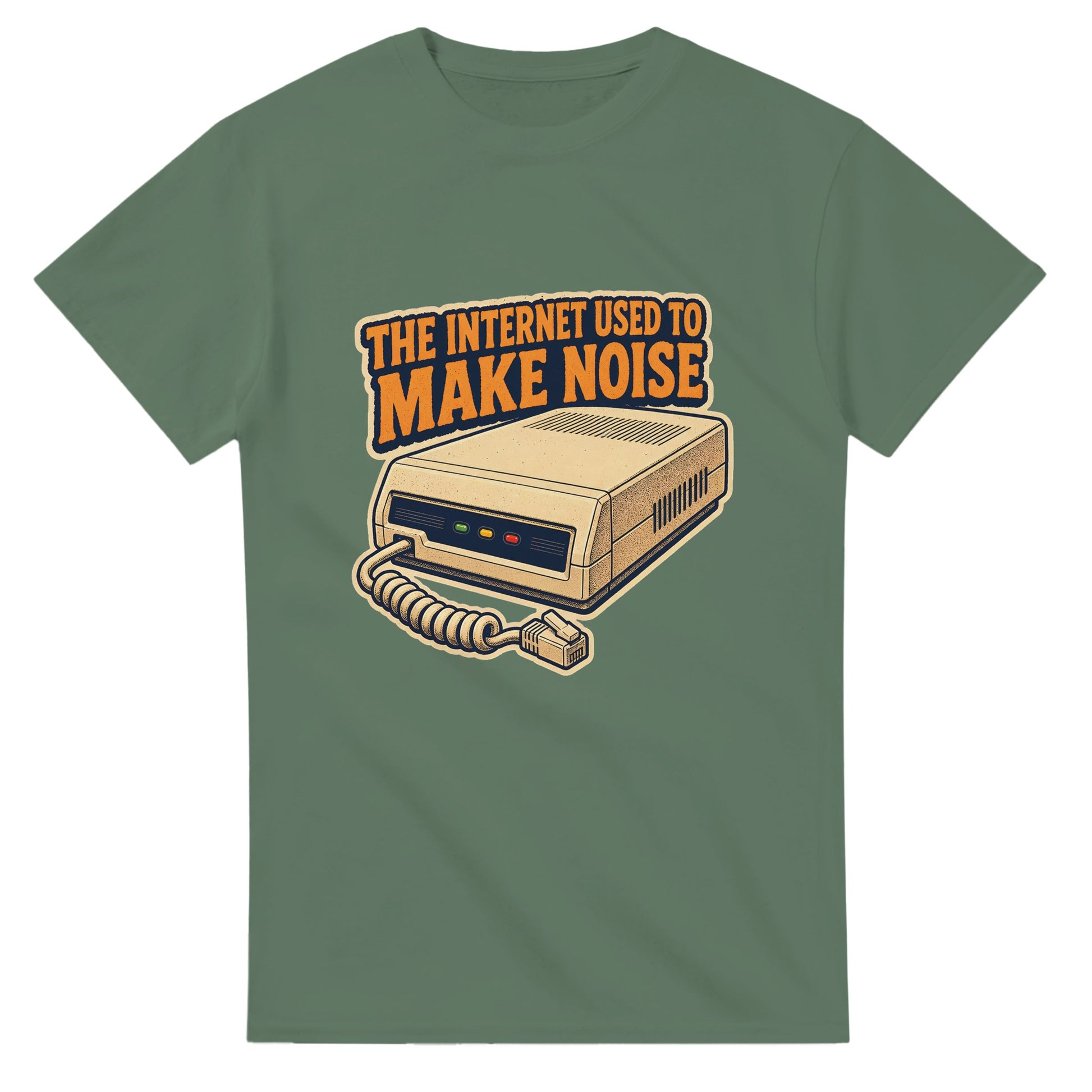 The Internet Used to Make Noise Retro Tech Graphic T-shirt — product view 13