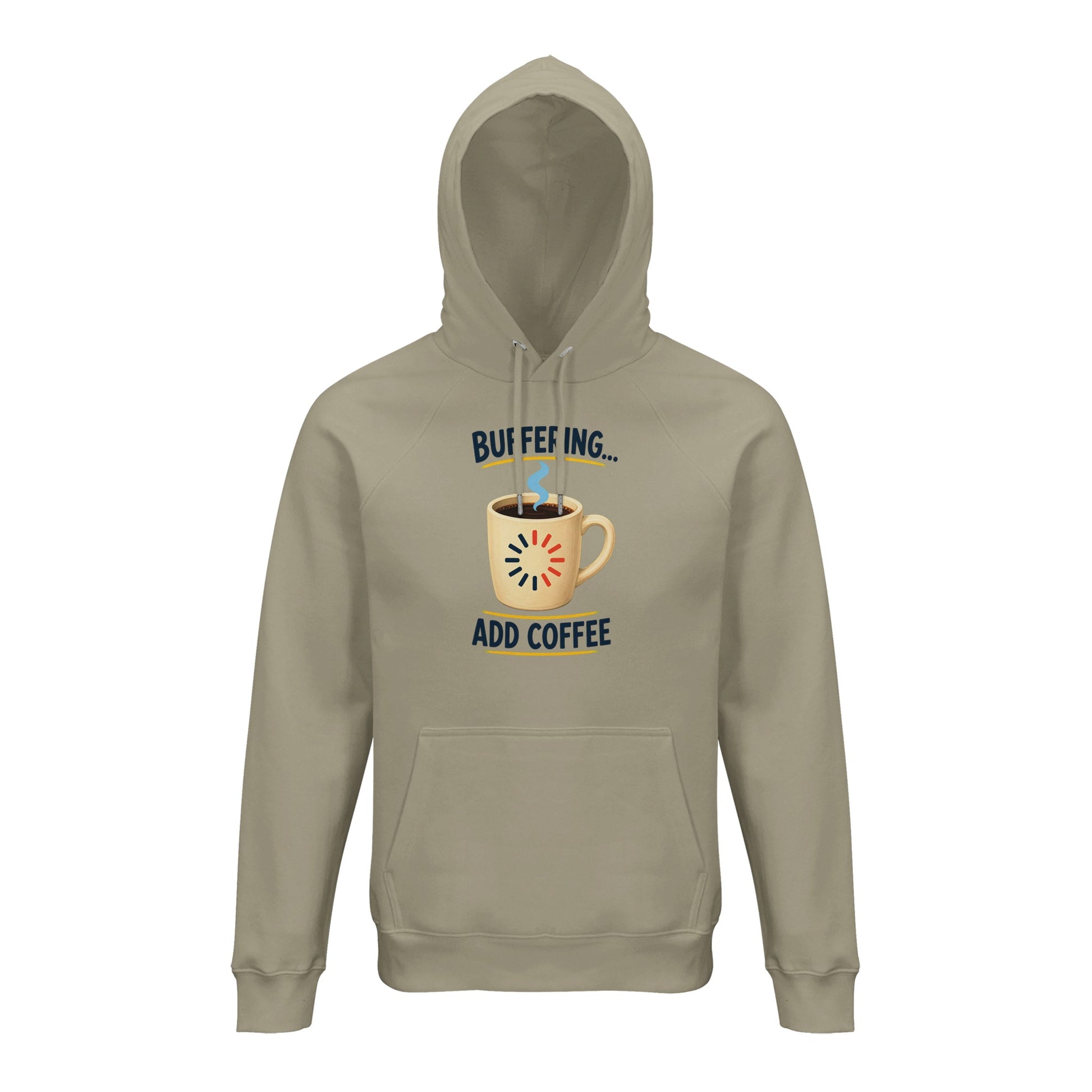 Buffering Brew — Add Coffee Tech Graphic Hoodie — product view 3