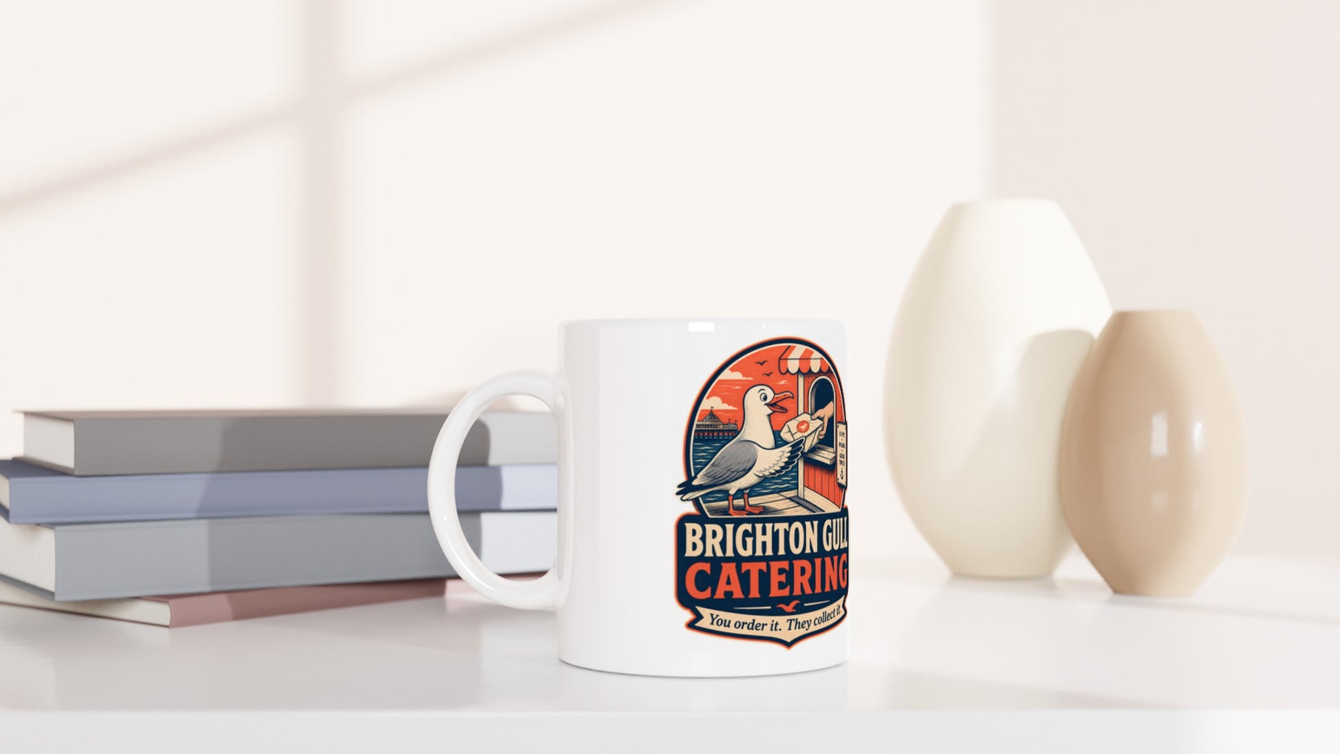 Brighton Gull Catering — Illustrated Mug — product view 5