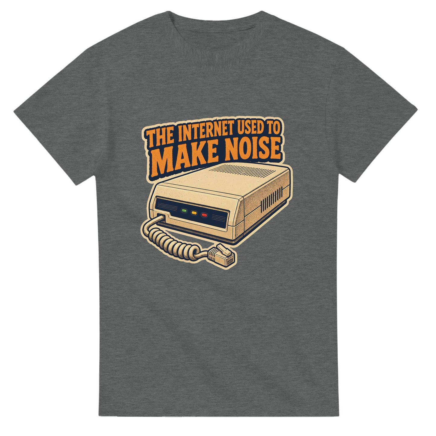 The Internet Used to Make Noise Retro Tech Graphic T-shirt — product view 3