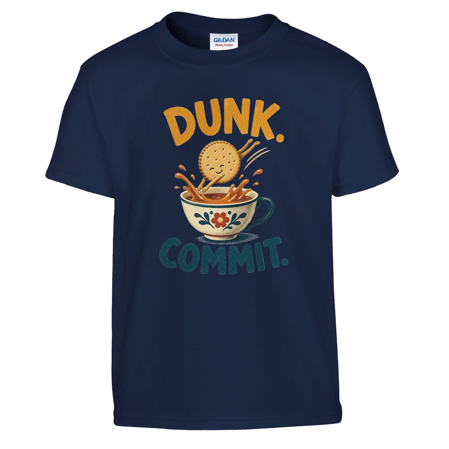 Dunk. Commit. Tea Biscuit Graphic Kids' T-shirt — product view 7