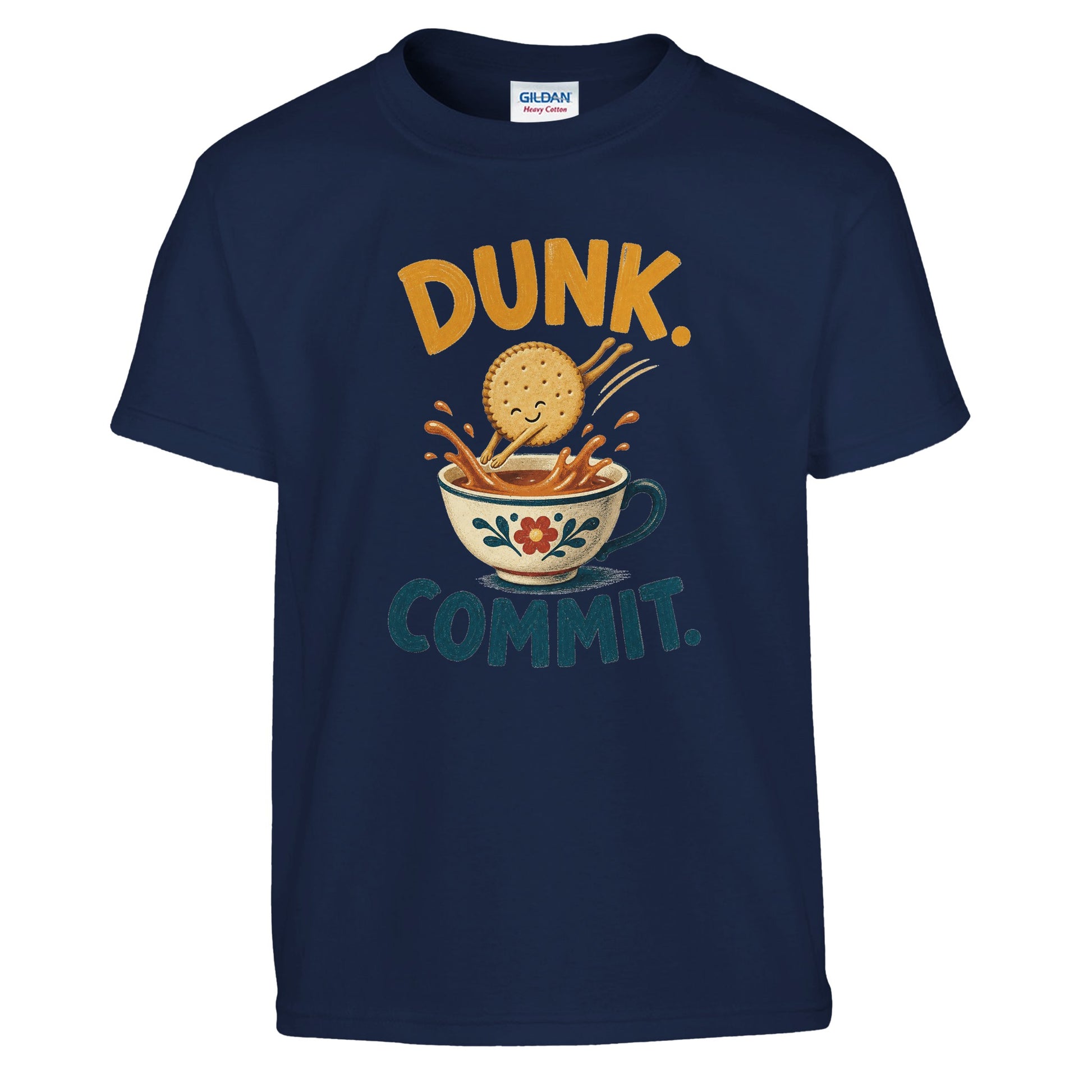 Dunk. Commit. Tea Biscuit Graphic Kids' T-shirt — product view 7