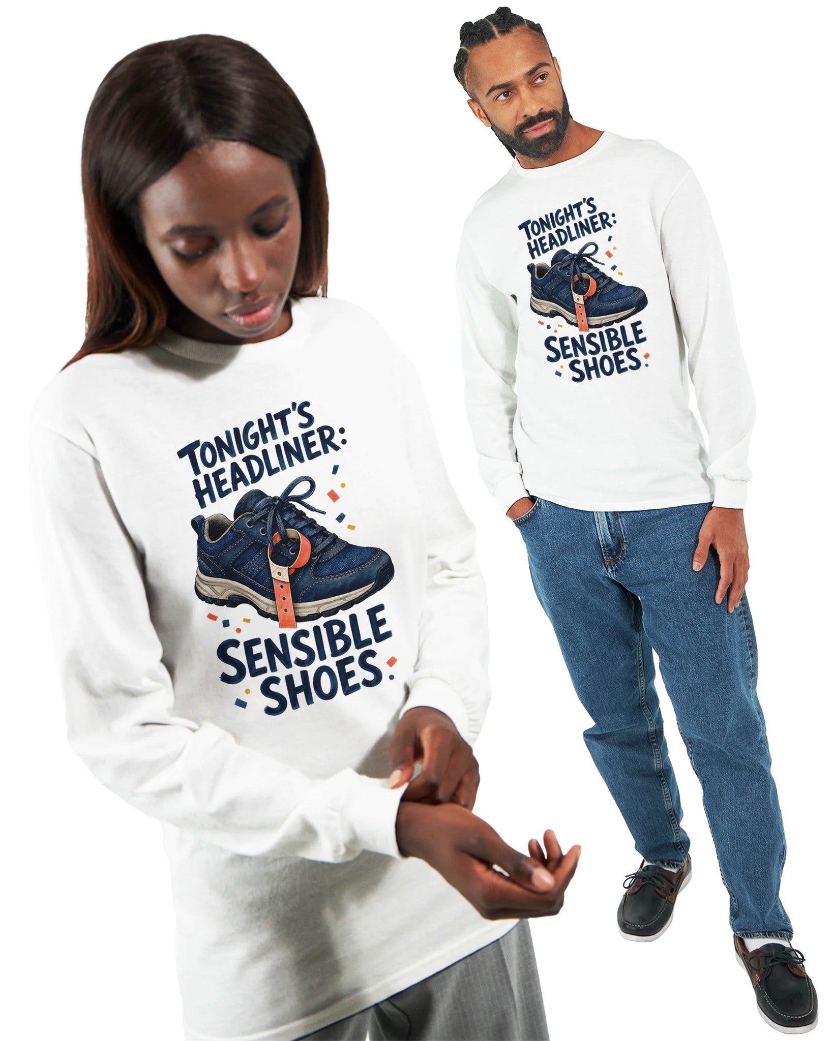 Tonight's Headliner: Sensible Shoes Concert Long-Sleeve T-shirt — product view 15