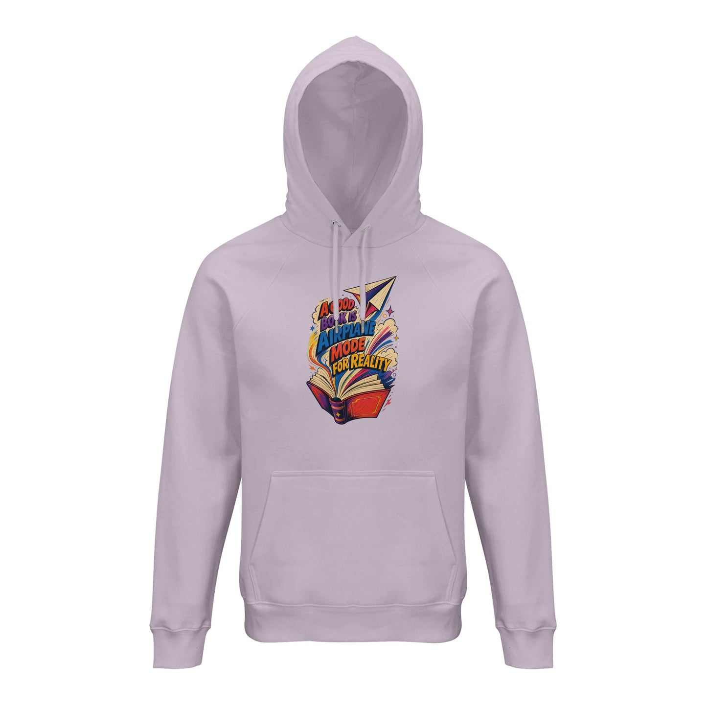 A Good Book Is Airplane Mode for Reality Hoodie — product view 12