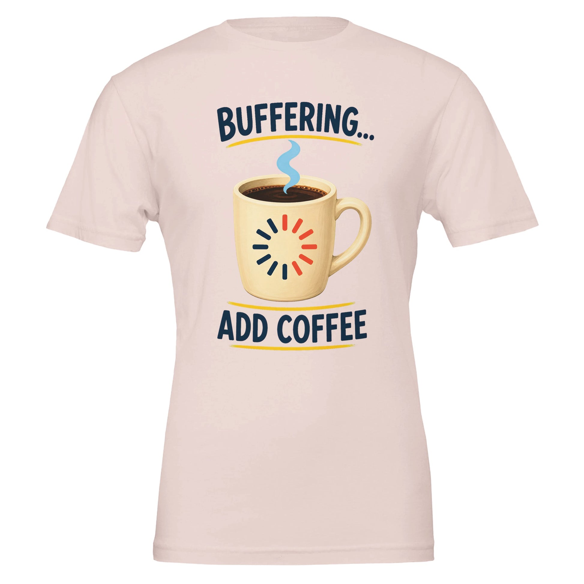 Buffering Brew — Add Coffee Tech Graphic T-shirt — product view 6