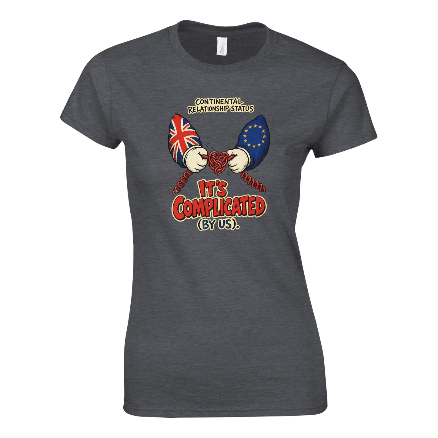 It's Complicated (By Us) UK–EU 1990s Cartoon Women's T-shirt — product view 11