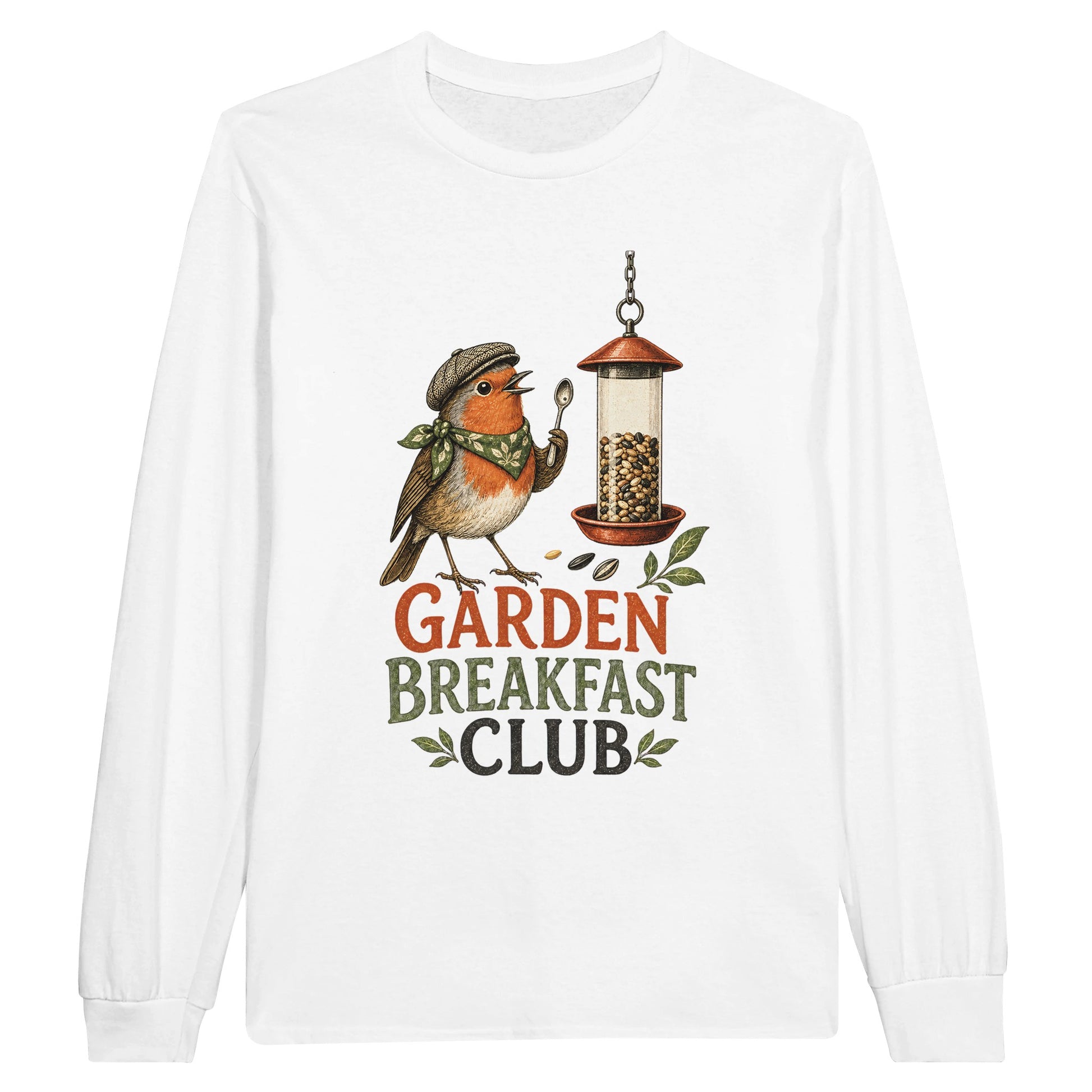 Garden Breakfast Club Robin Graphic Long-Sleeve T-shirt — product view 1