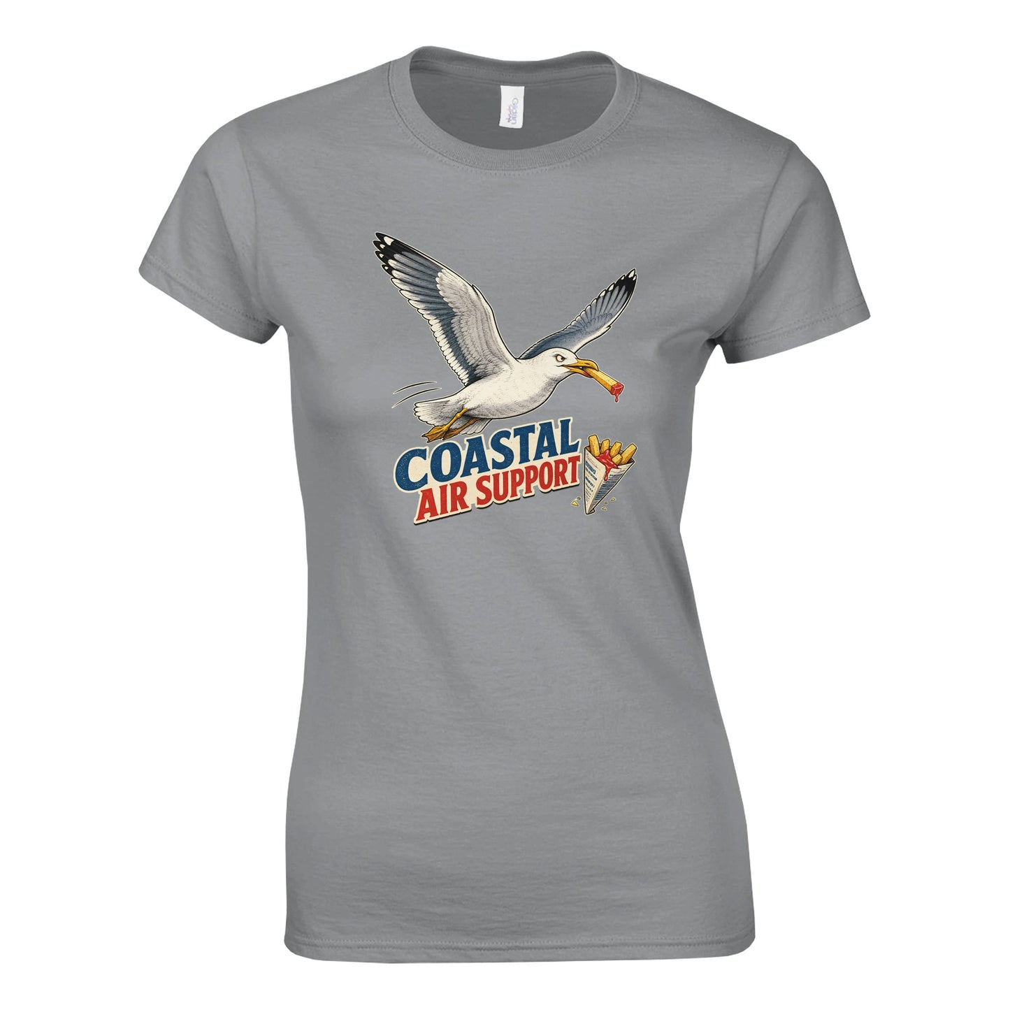 Coastal Air Support Seagull Graphic Women's T-shirt — product view 10