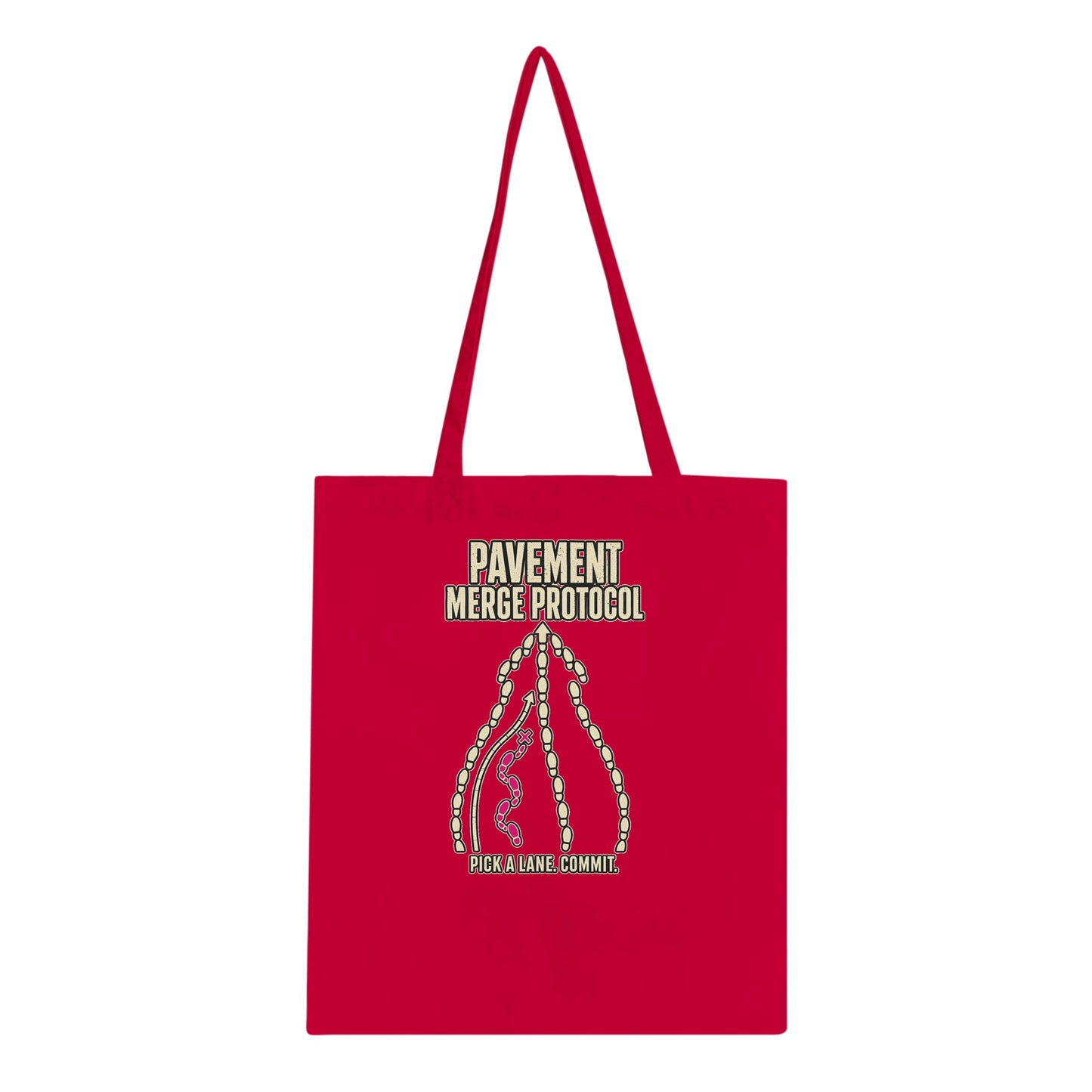 Pavement Merge Protocol — Pick a Lane Tote Bag — product view 4
